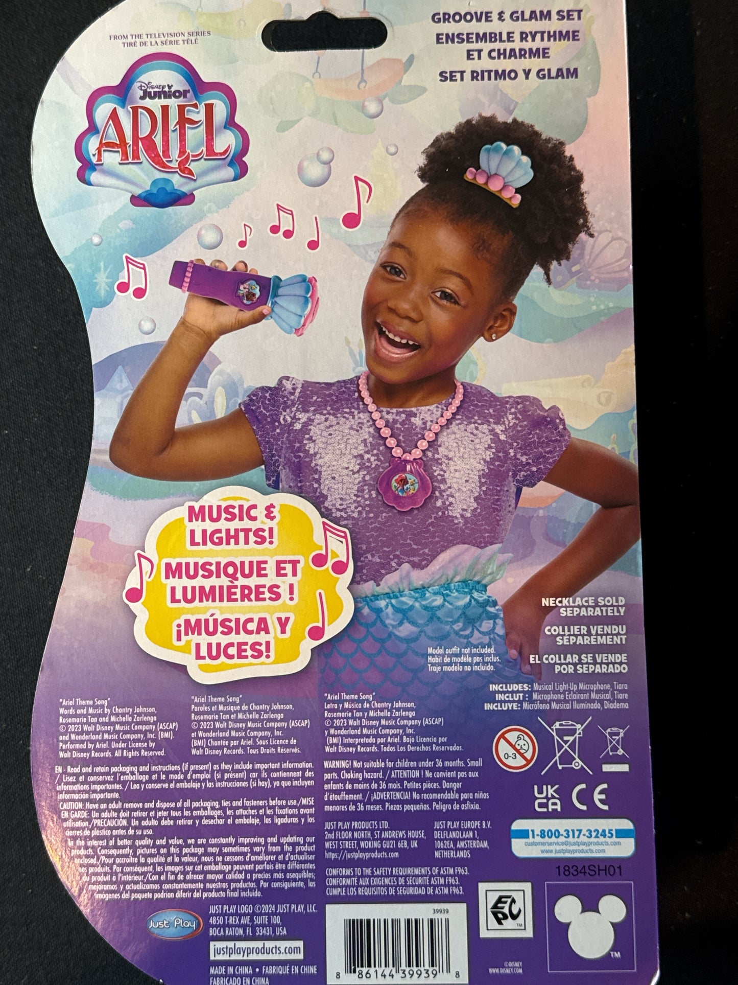 Disney Junior Ariel Groove & Glam Set Comes with Microphone That Plays Music & Hair Piece