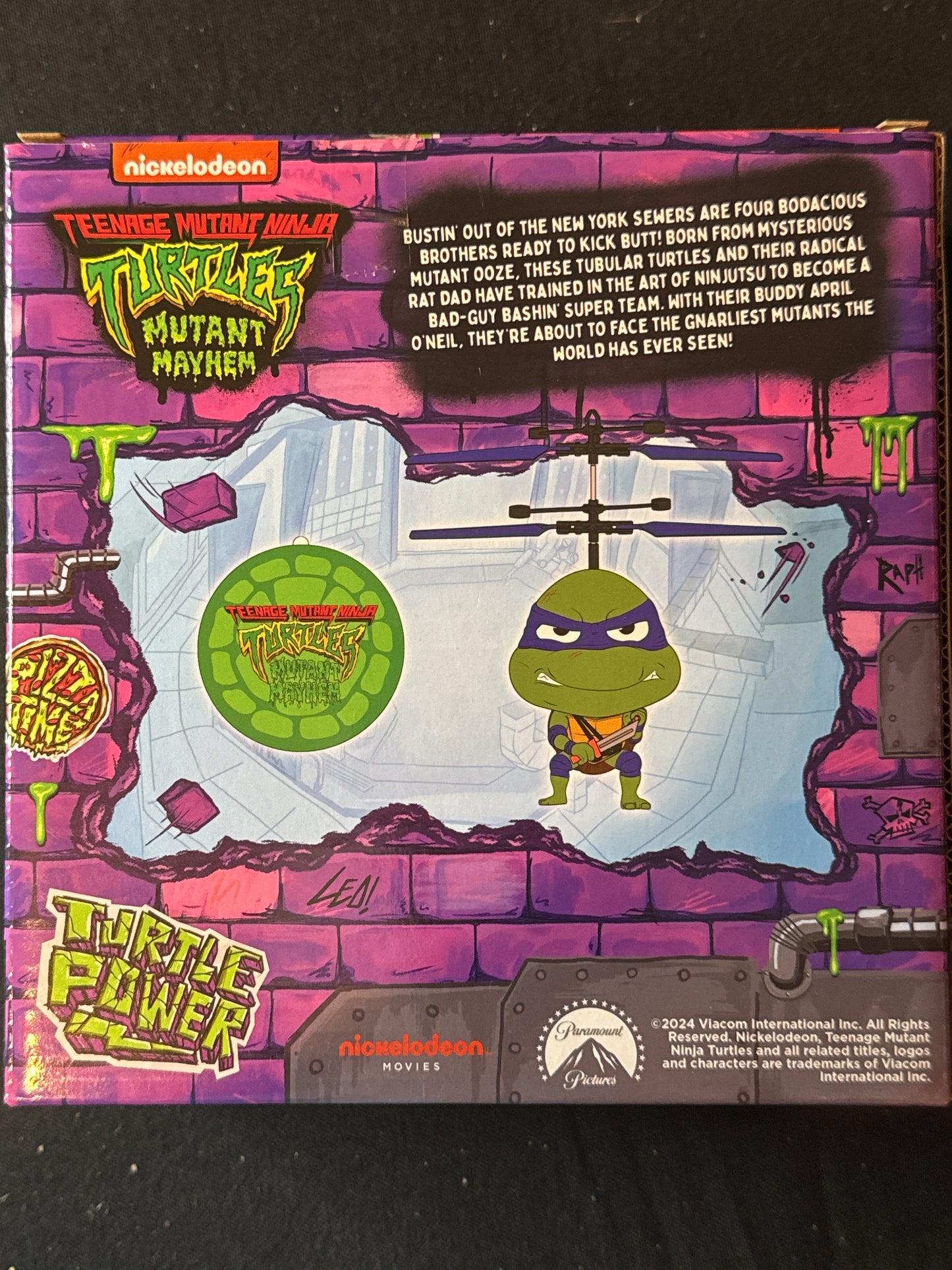 Teenage Mutant Ninja Turtles Mutant Mayhem Leonardo Motion Sensing Helicopter New in Box