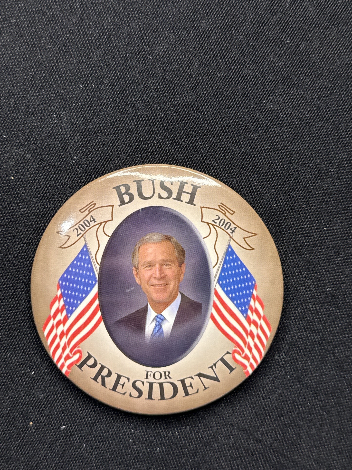George W. Bush 2004 For President Campaign 3" PinBack Button