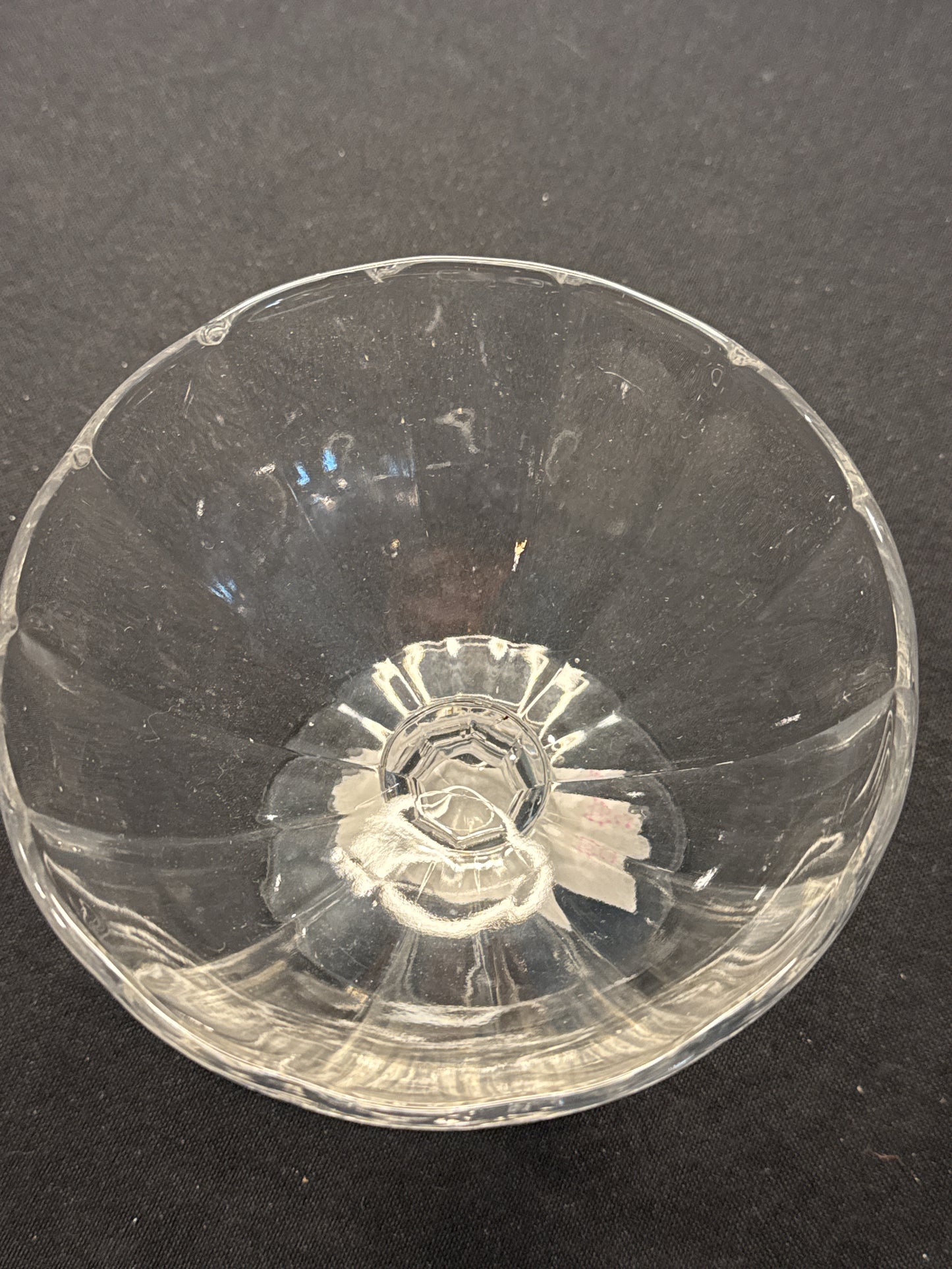 Vintage Stemmed Ice Cream Dish Glassware 5 3/8" Wide x 4.5" Tall