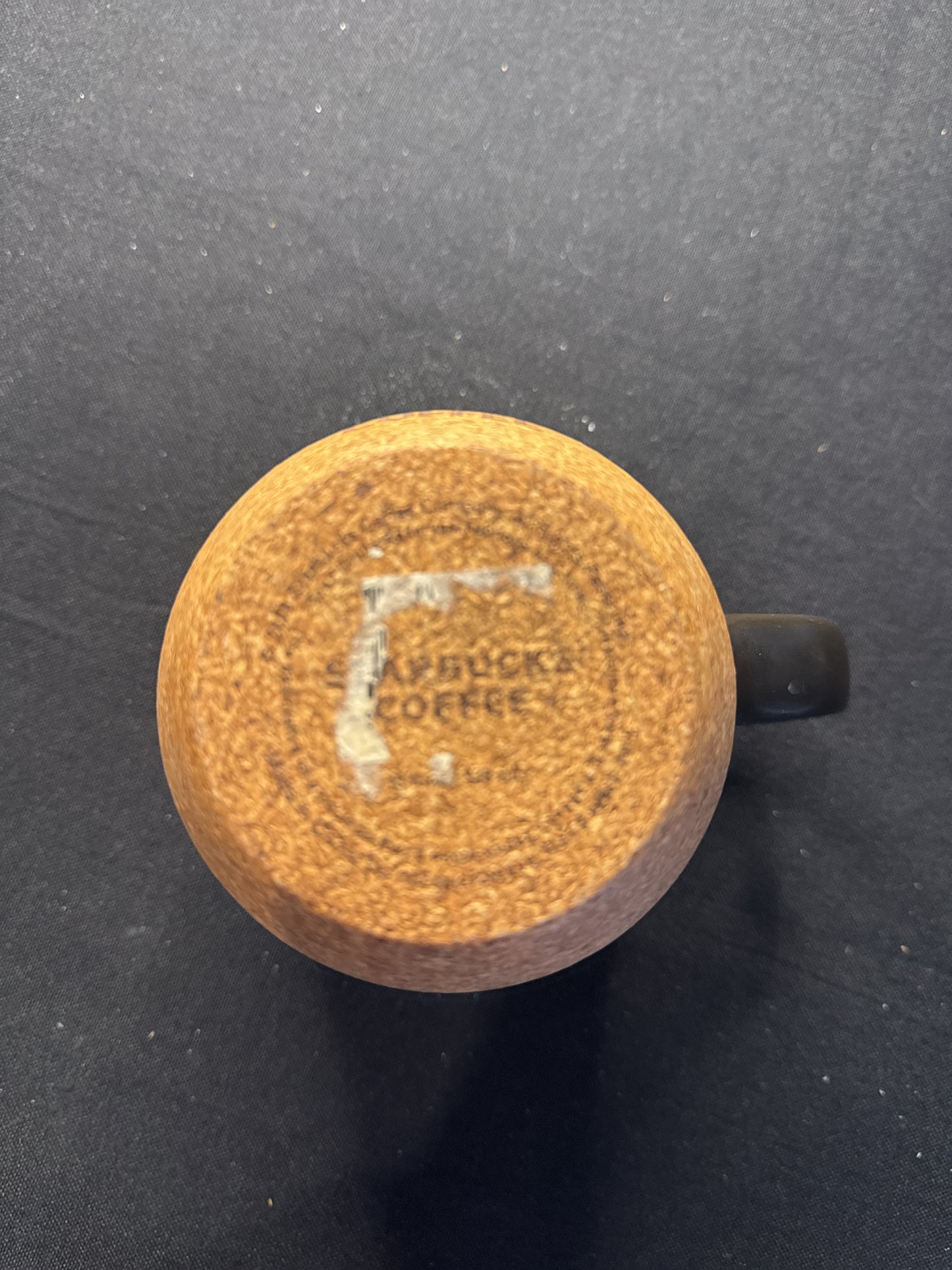 Starbucks Coffee Mug Cup Cork Bottom 2009 Brown Ceramic Cup 18oz