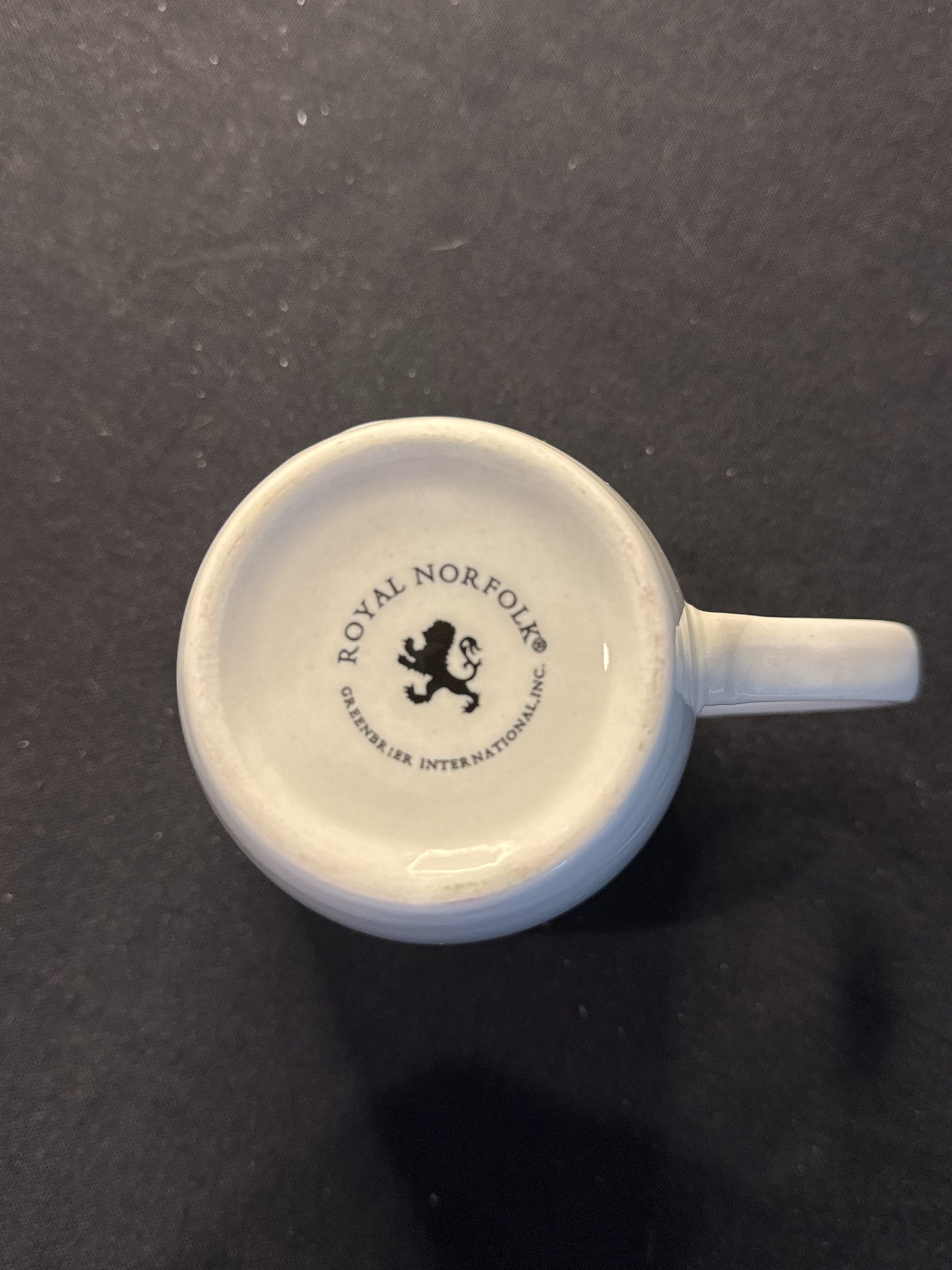 Royal Norfolk Beaded Edge White Coffee Cup Mug 14oz 4.25" Tall