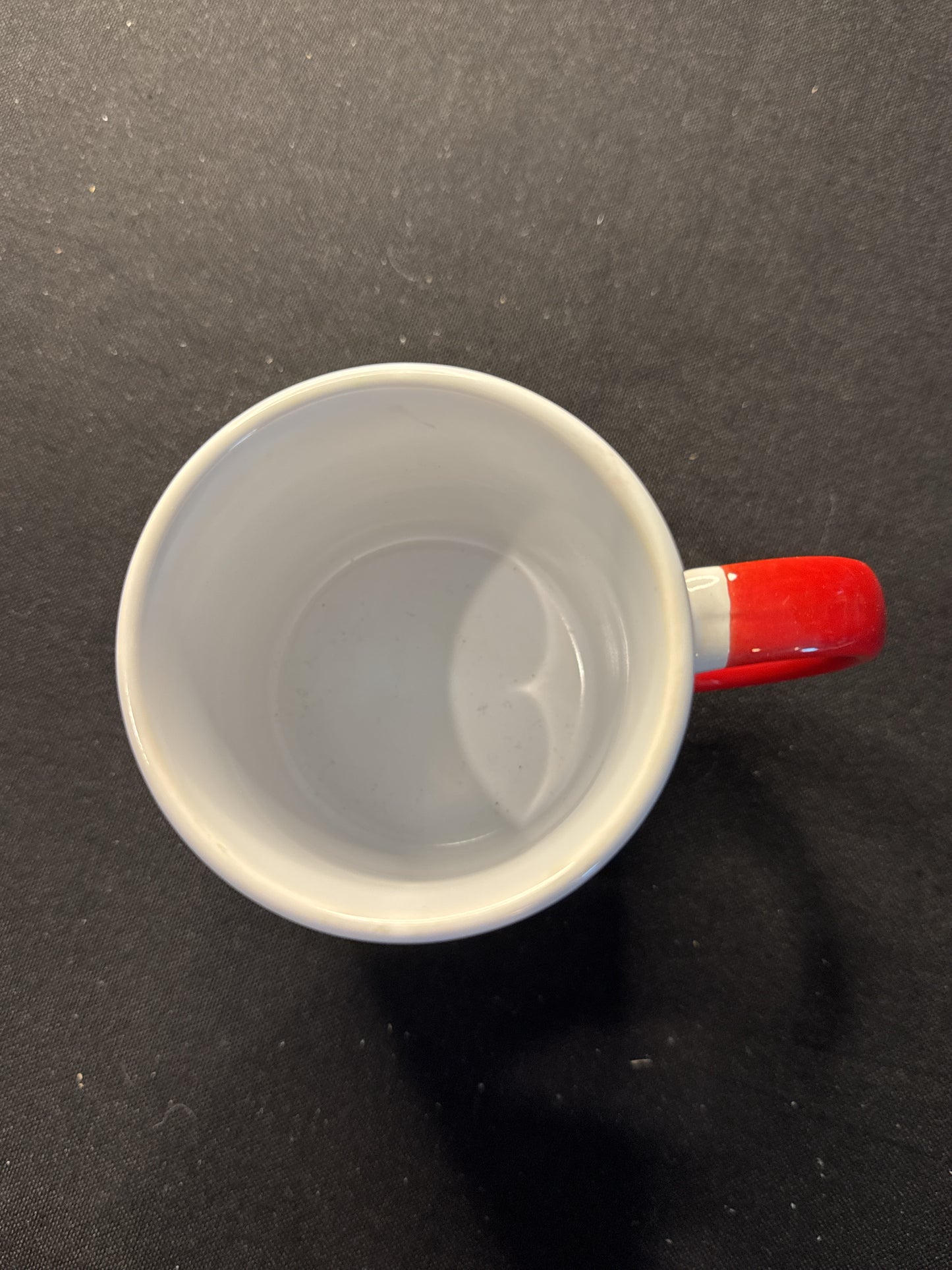 Ask Me About My Dog Coffee Cup Mug White Red 3.75" Tall