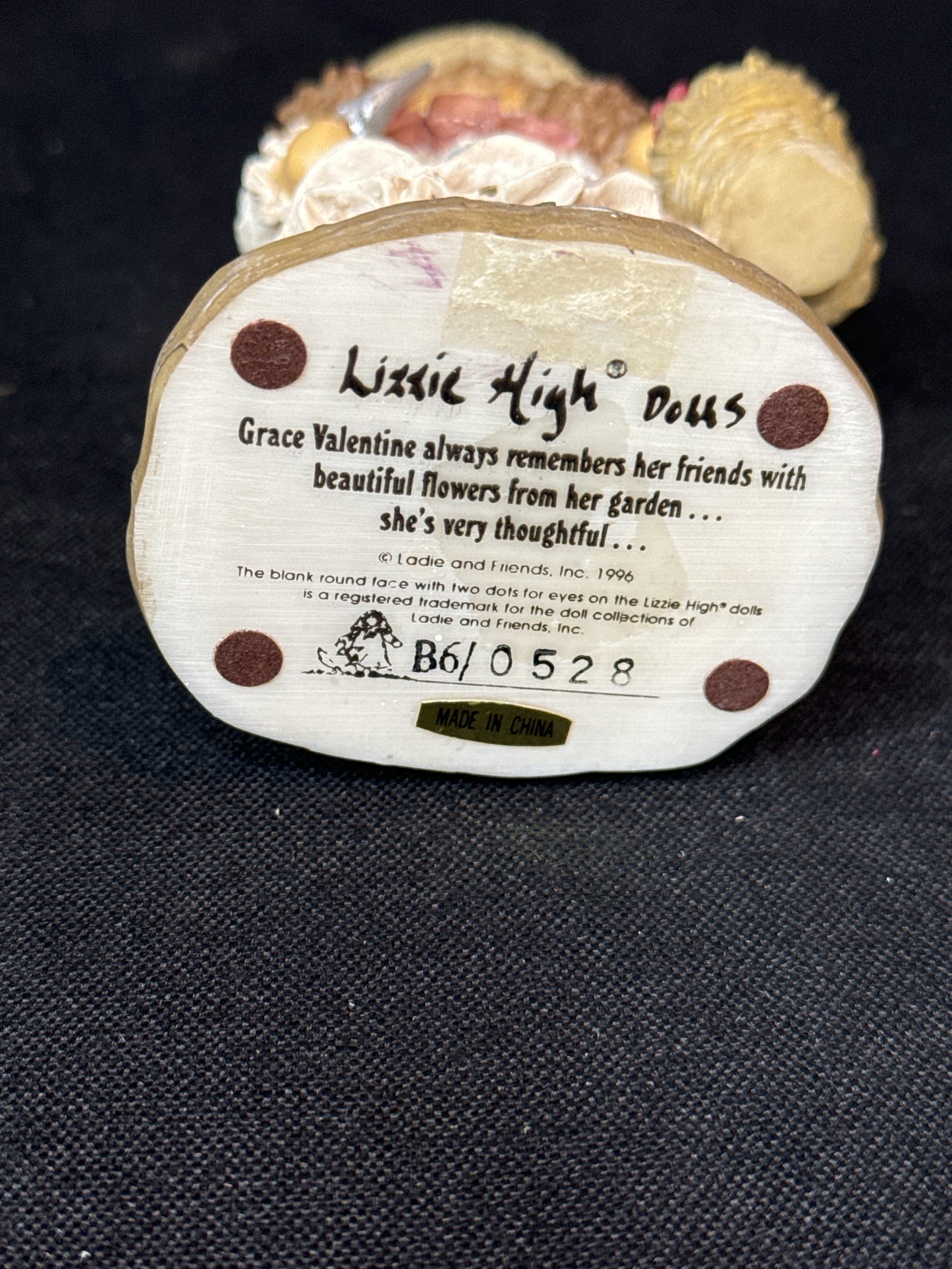 Lizzie High Doll Grace Valentine 1996 Resin Figure Ladie and Friends Springtime