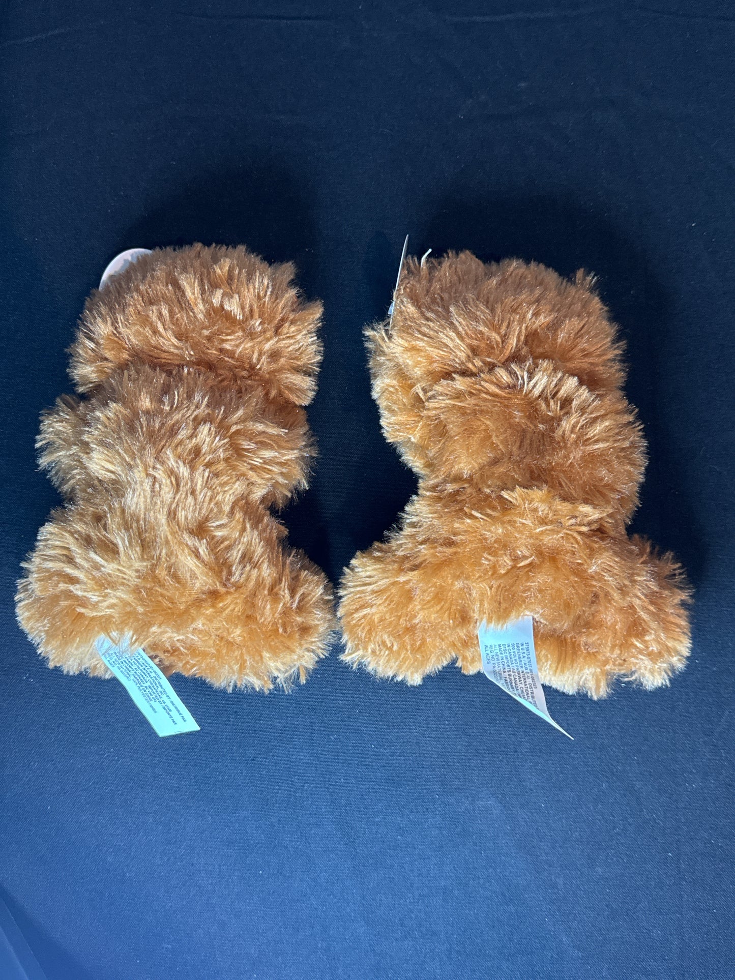 Pair of New Fuzzy Friends Brown Teddy Bears Plush Soft 8" Tall Stuffed Animal