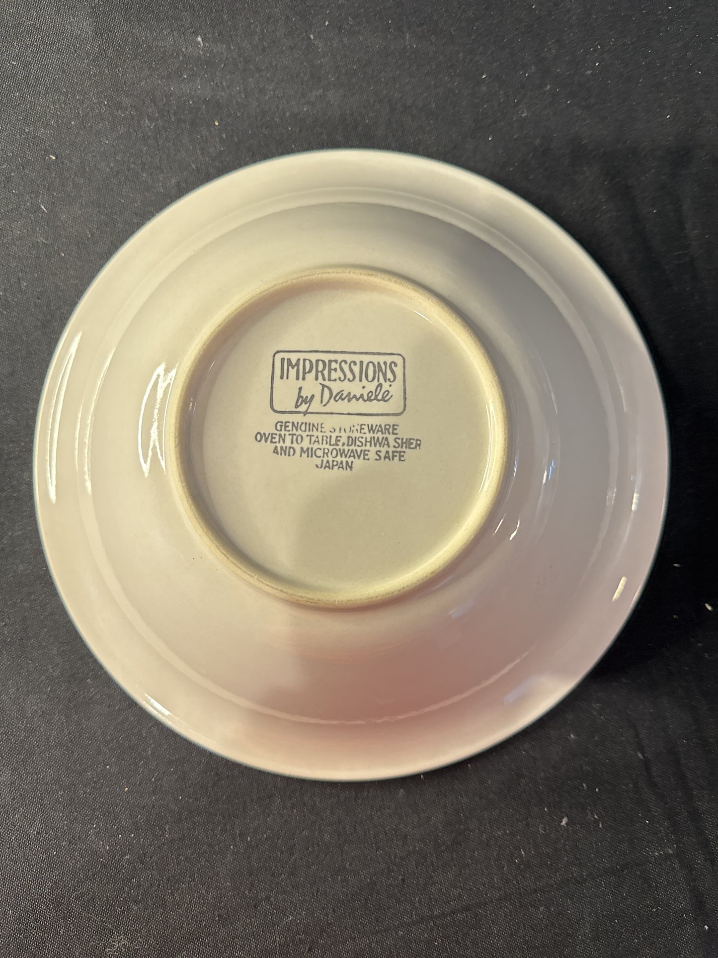 Daniele Blue Mist Pattern 9" Round Vegetable Bowl 9.25" Wide Japan