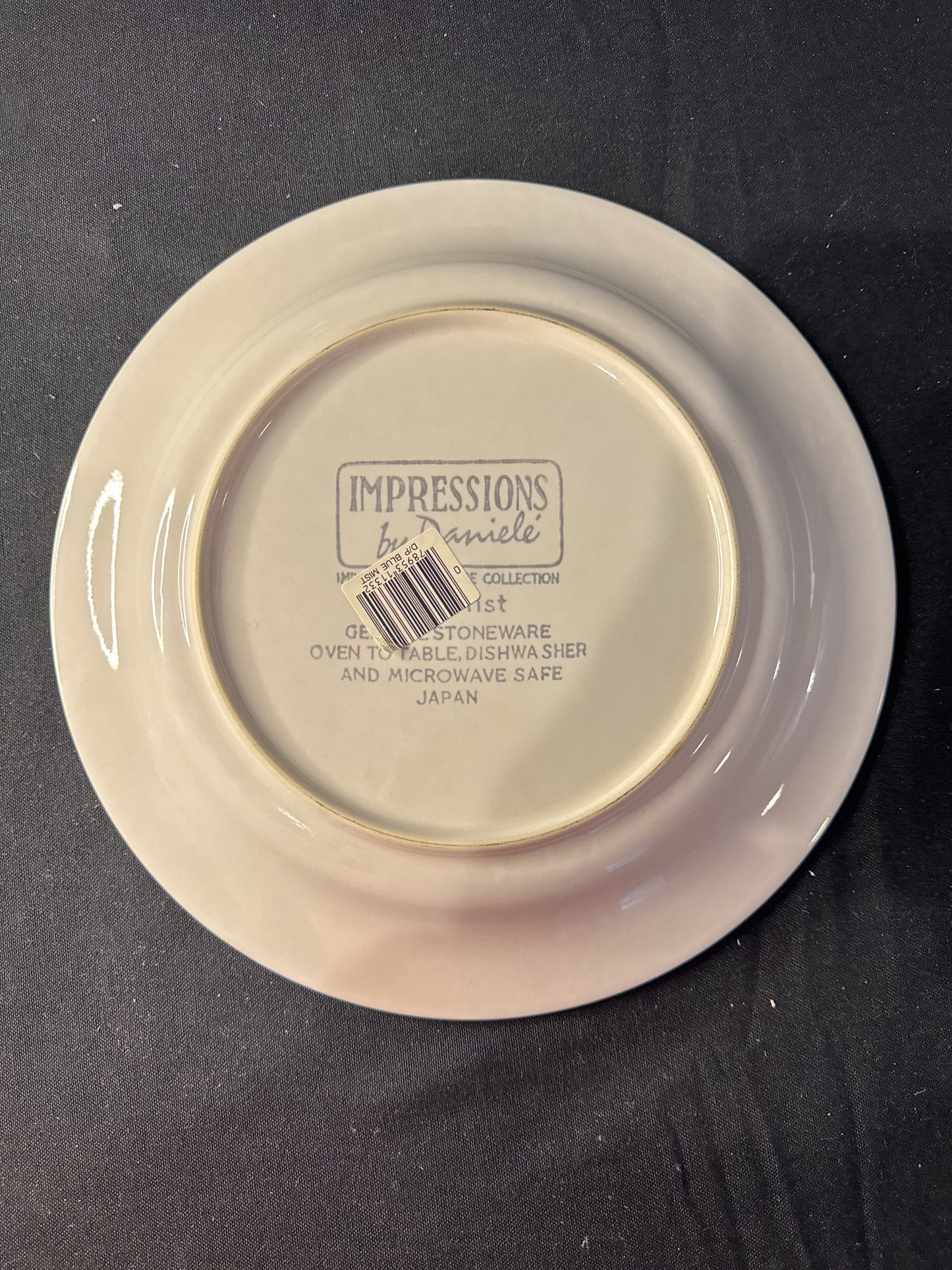Daniele Blue Mist Dinner Plate 10 7/8" Wide Vintage