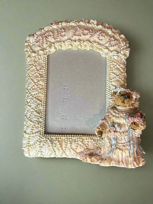 Boyds Bear & Friends Bailey True Love Bridal Bride Wedding Picture Frame