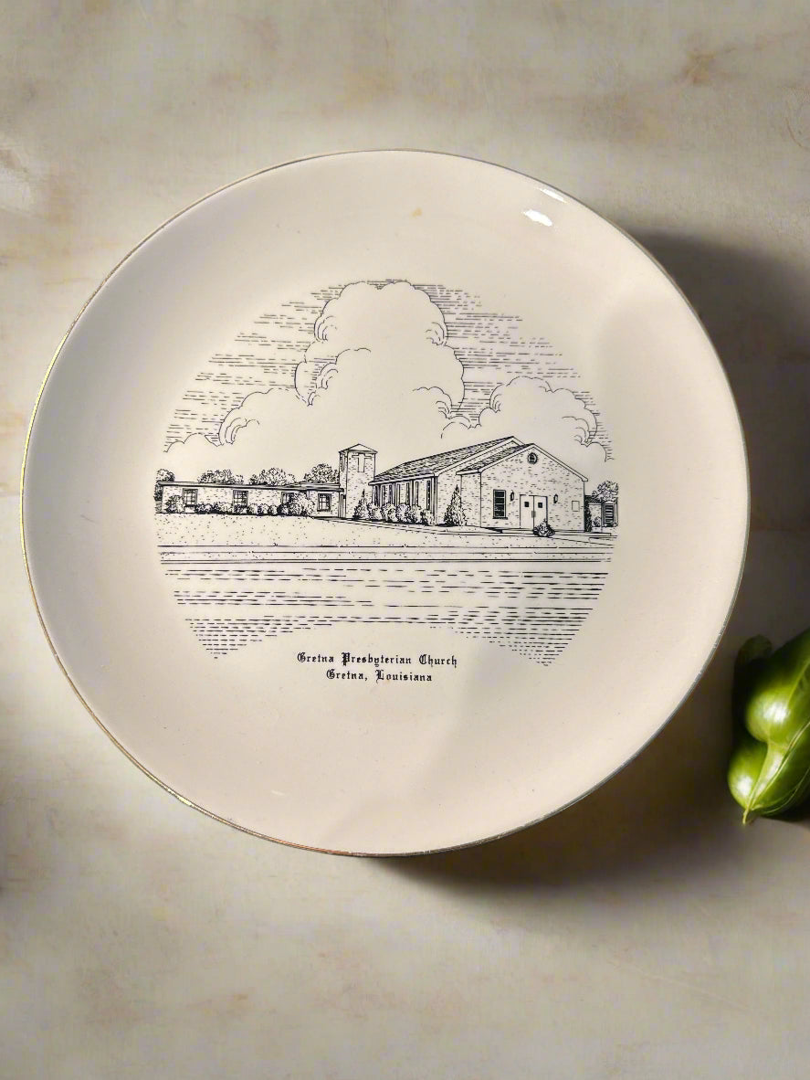 New Gretna Presbyterian Church Decorative Plate World Wide Art Studios 10 1/8" Wide