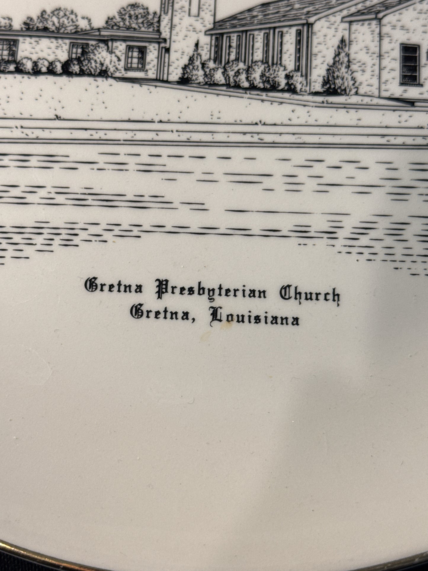 New Gretna Presbyterian Church Decorative Plate World Wide Art Studios 10 1/8" Wide