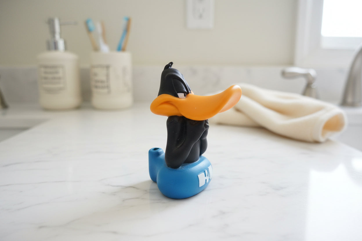 Warner Brothers Daffy Duck Rubber Toothbrush Holder Bathroom 1995 Vintage 5.5" Tall