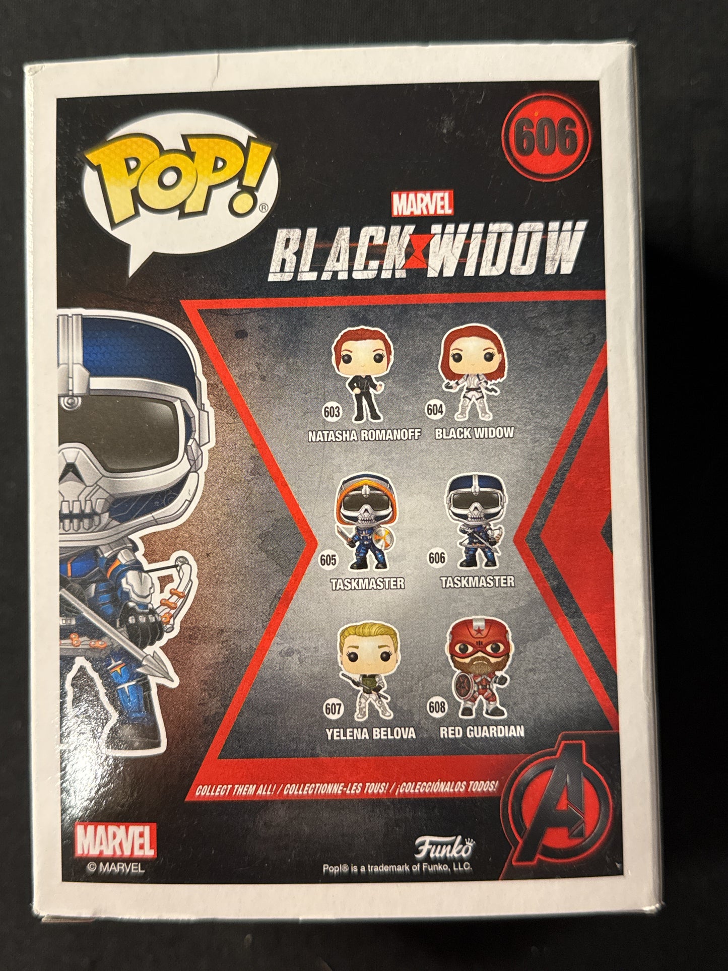 Funko Pop! Marvel Black Widow Taskmaster Bobble Head #606 New in Box