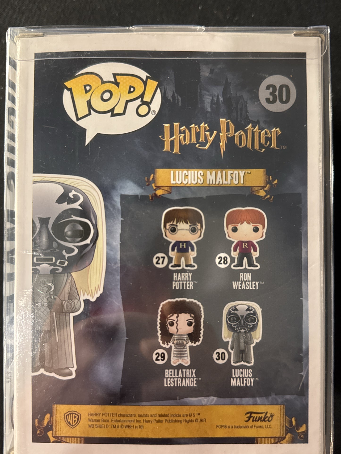 Funko Pop! Harry Potter Lucius Malfoy Vinyl Figure #30 Hot Top Excl. New in Box w/ Soft Case