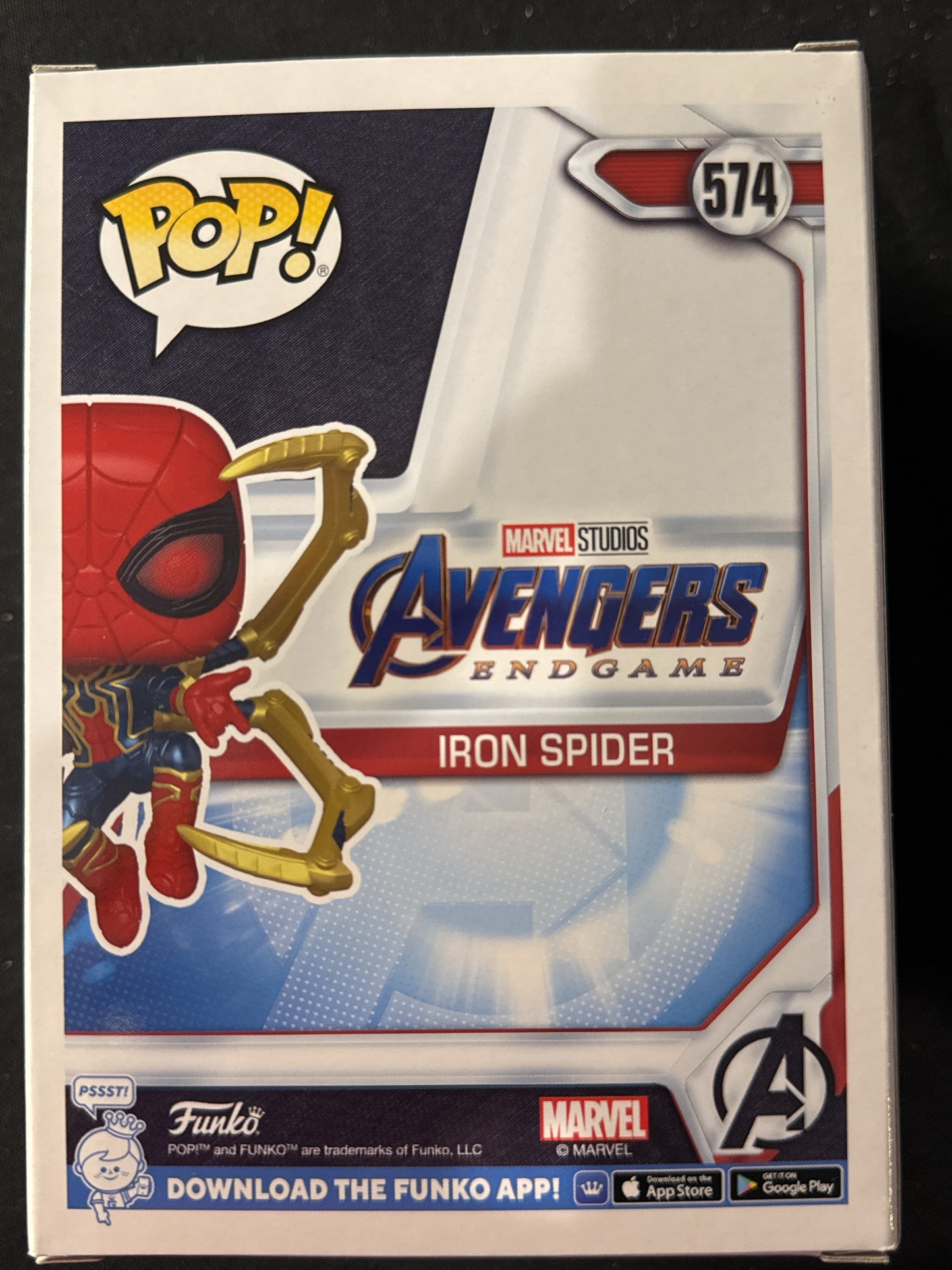 Funko Pop! Marvel Avengers Endgame Iron Spider Glows in Dark New in Box #574