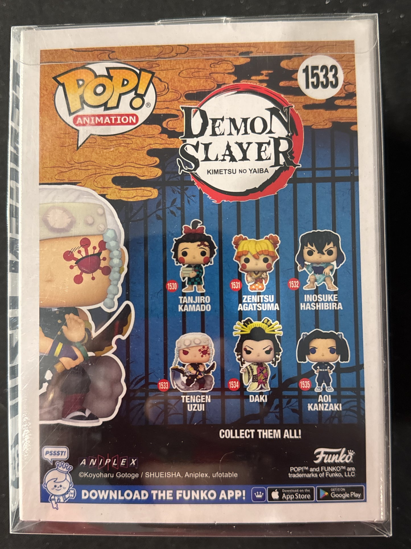 Funko Pop! Demon Slayer #1533 Tengen Uzui Vinyl Figure New in Box w/ Soft Case