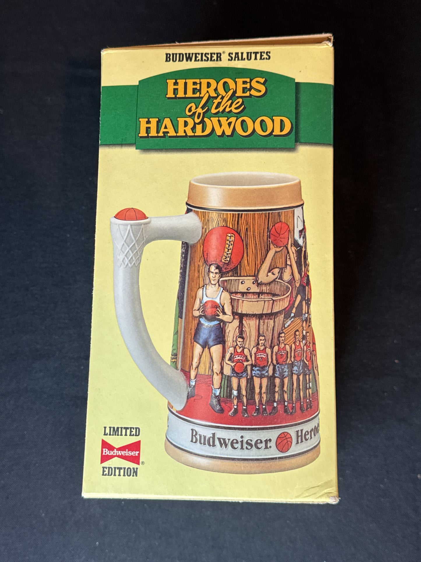 Budweiser Limited Edition Sports Series Basketball Stein New in Original Box/COA