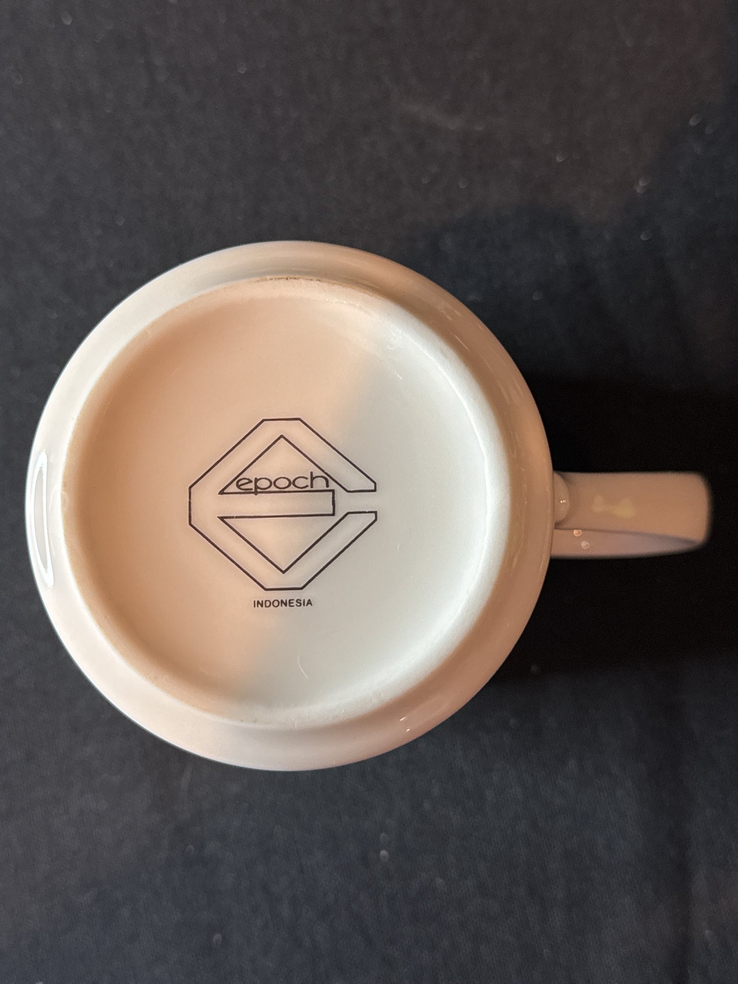 Rare Epoch Le Restaurant Green Lantern Scene Coffee Cup Mug Black White 4 1/8" Tall