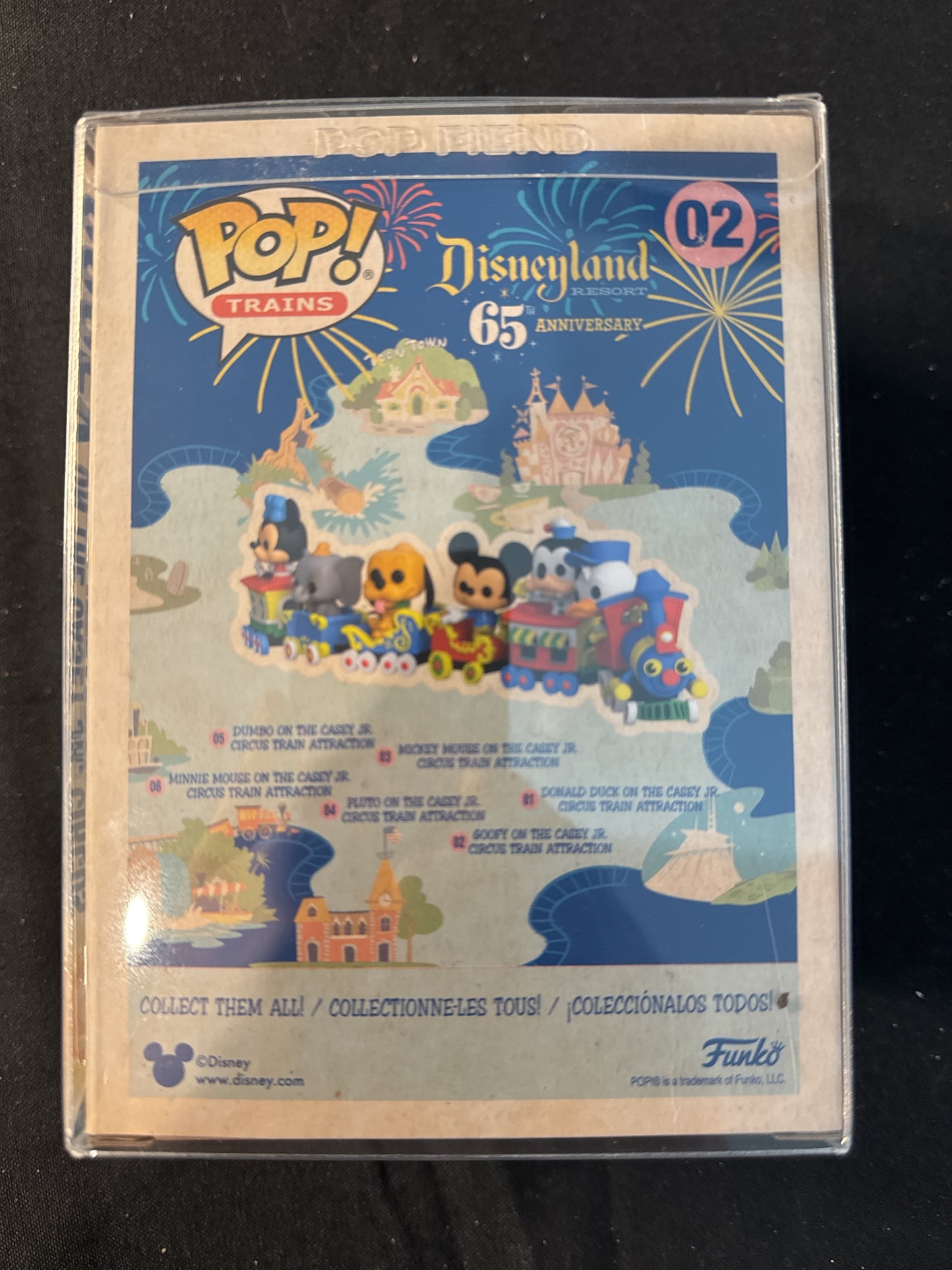 Funko Pop! Disneyland 65th Anniversary #02 Goofy on the Casey Jr. Circus Train NIB Soft Case