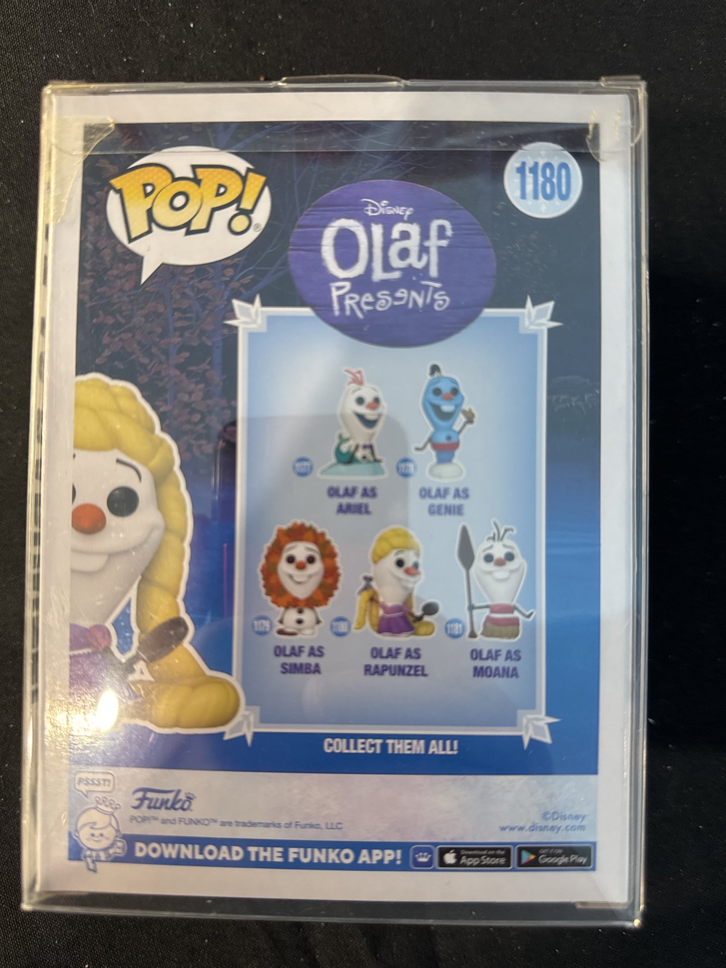 Funko Pop! Disney Olaf #1180 Olaf As Rapunzel Vinyl Figure New in Box w/ Soft Case