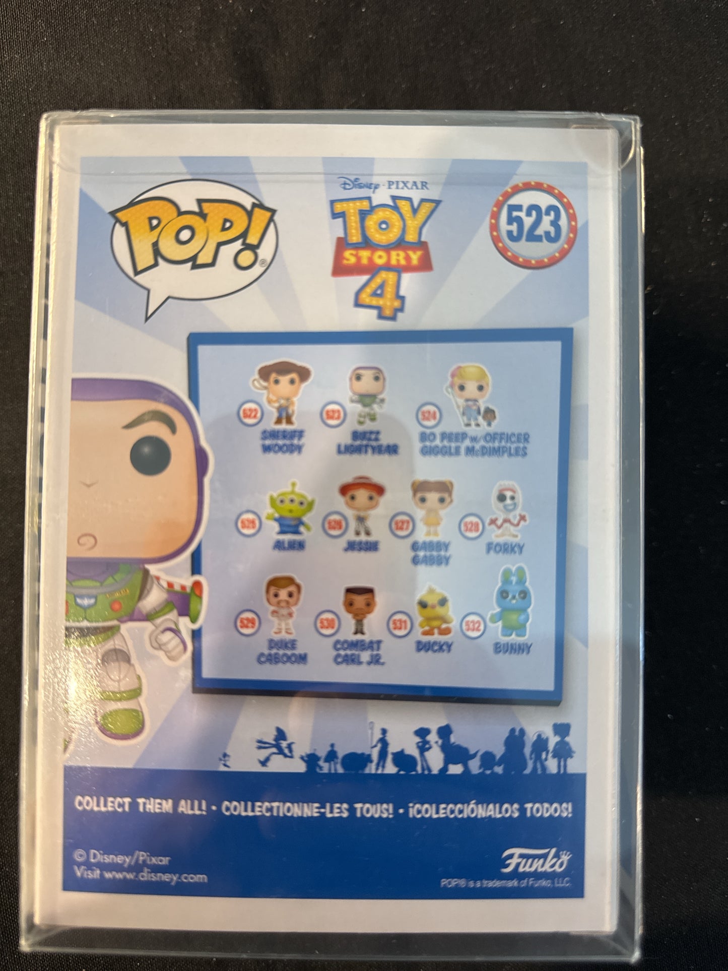 Funko Pop! Disney Pixar Toy Story 4 #523 Buzz Lightyear Vinyl Figure NIB w/ Soft Case