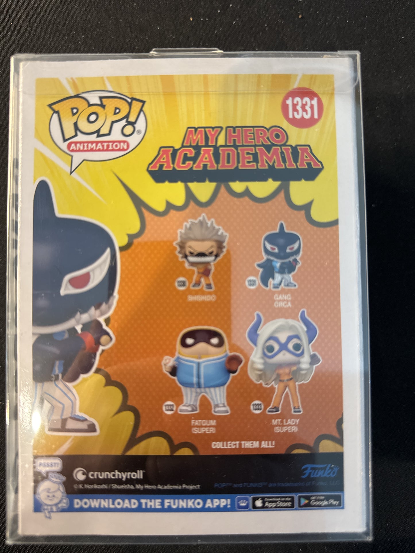 Funko Pop! My Hero Academia #1331 Gang Orca Vinyl Figure New in Box w/ Soft Case