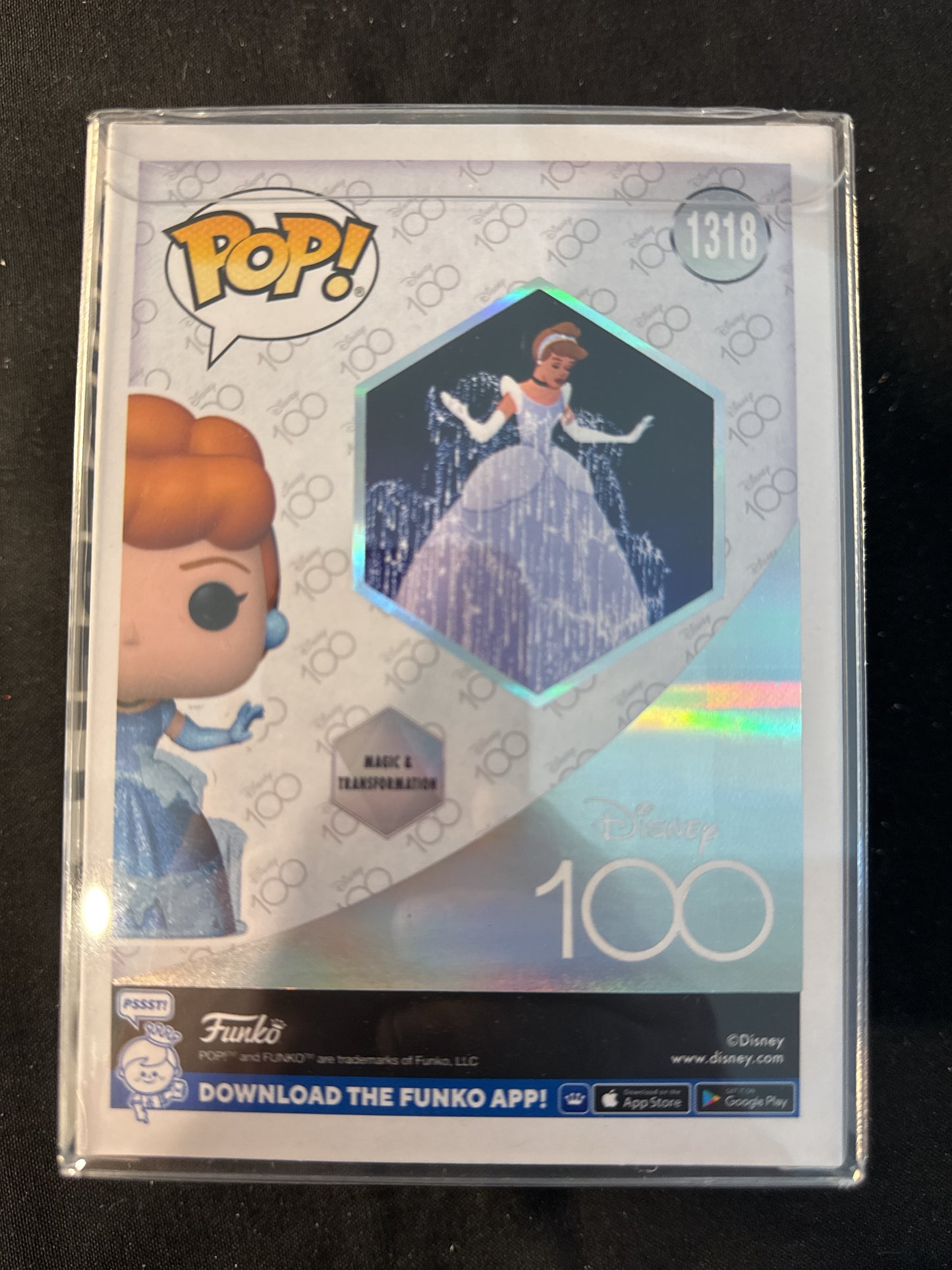 Funko Pop! Disney 100 #1318 Cinderella Vinyl Figure Diamond Collection NIB w/ Soft Case