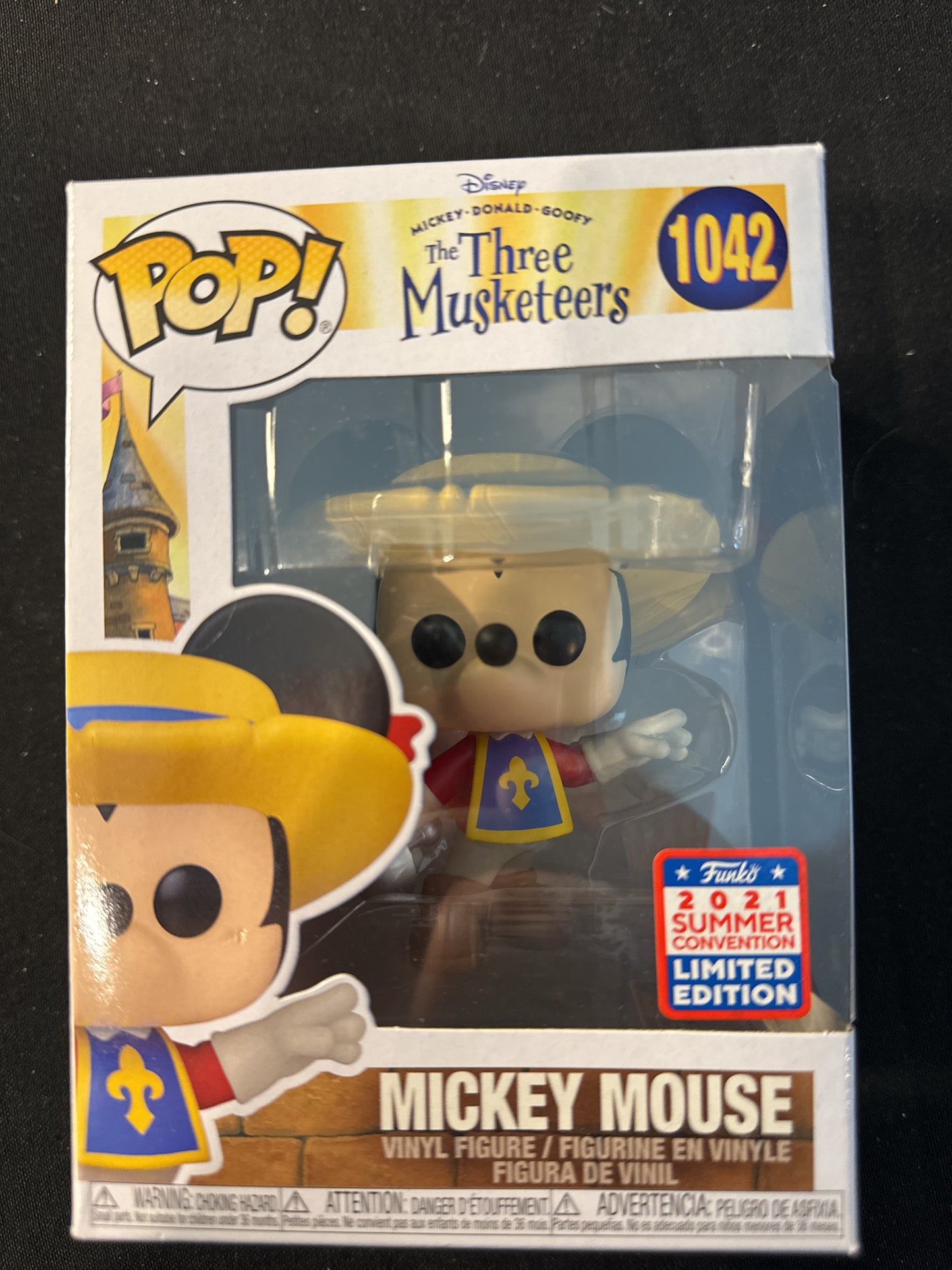 Funko Pop! The Three Musketeers Mickey Disney Mickey Mouse Vinyl Figure NIB #1042