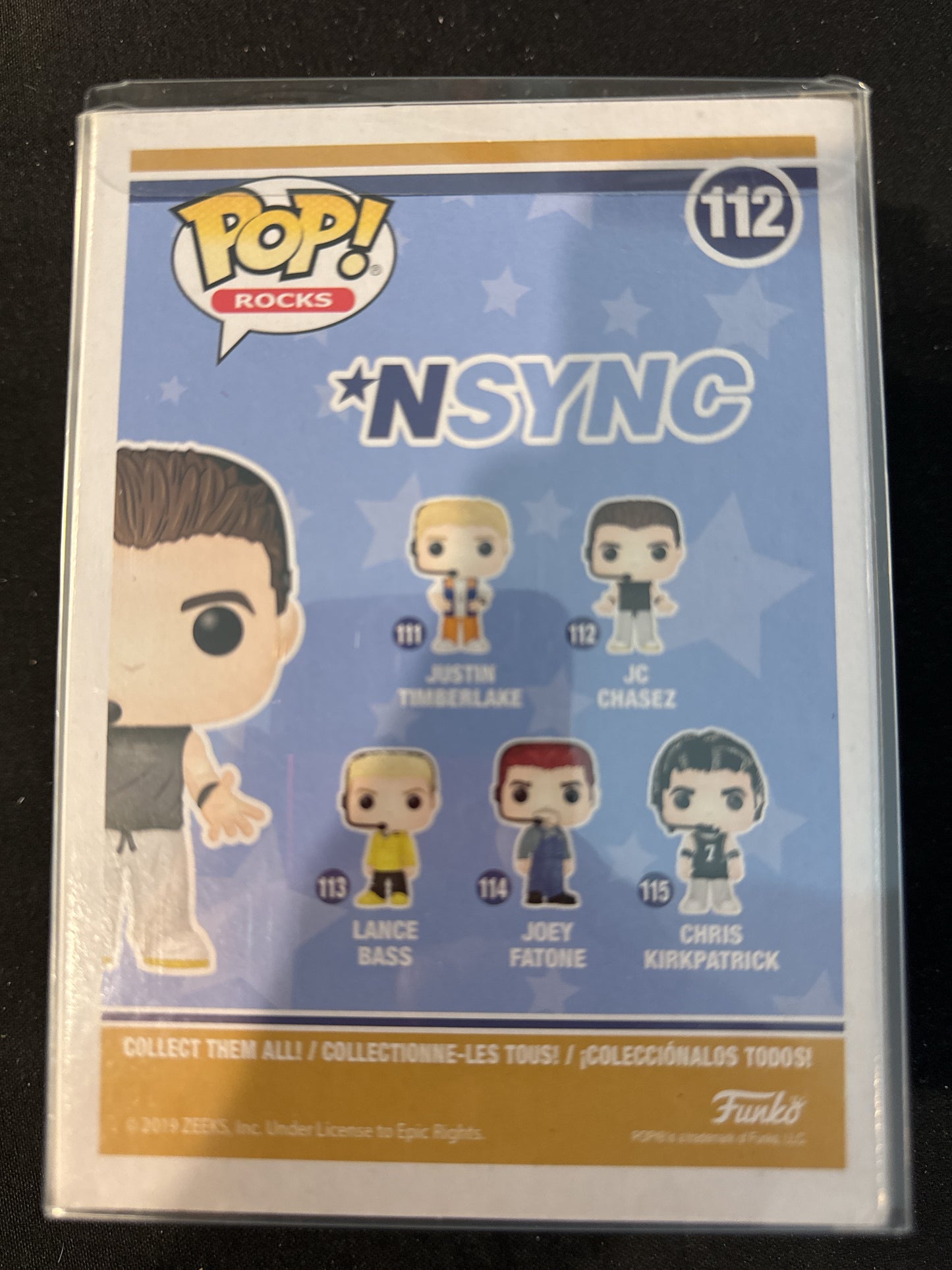 Funko Pop! Rocks N'Sync #112 JC Chasez Vinyl Figure New in Box w/ Soft Case