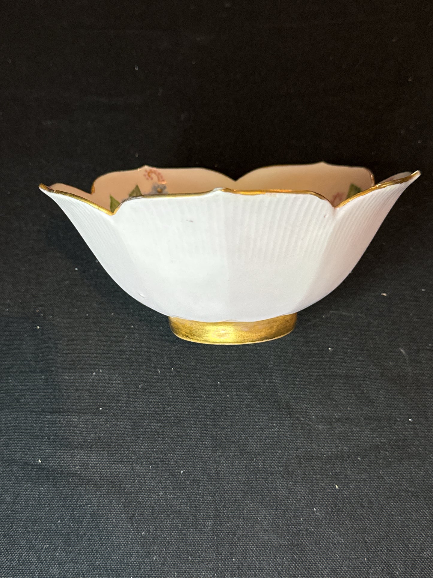 Purple Lotus Bowl 6" Diameter Flowers & Leaves