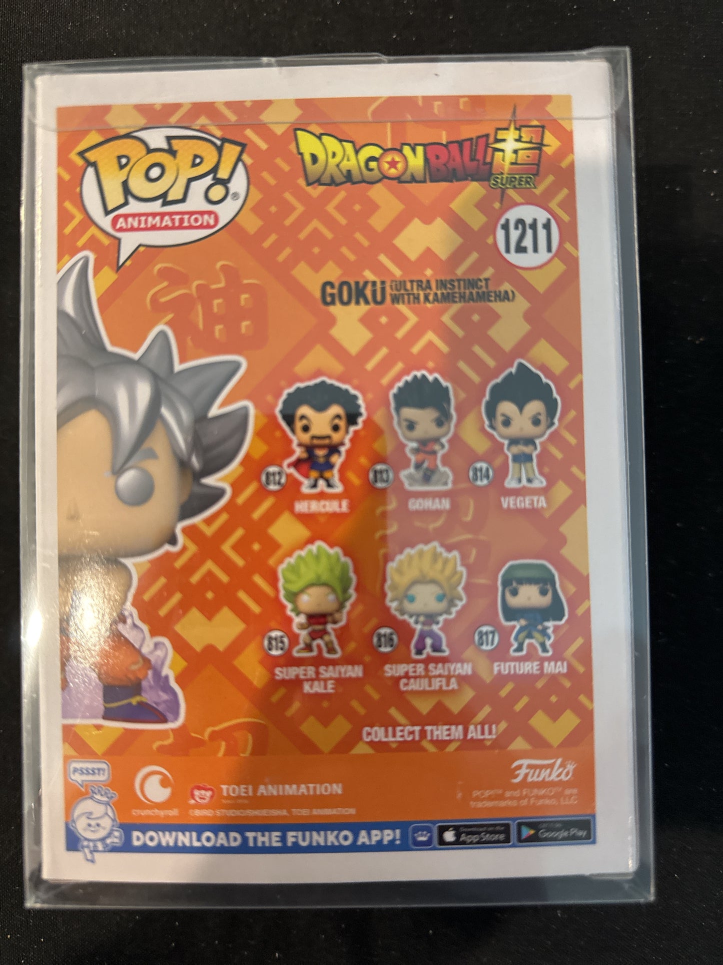 Funko Pop! Dragonball Super Goku #1211 (Ultra Instinct w/ Kamehameha) Vinyl Figure NIB Soft Case