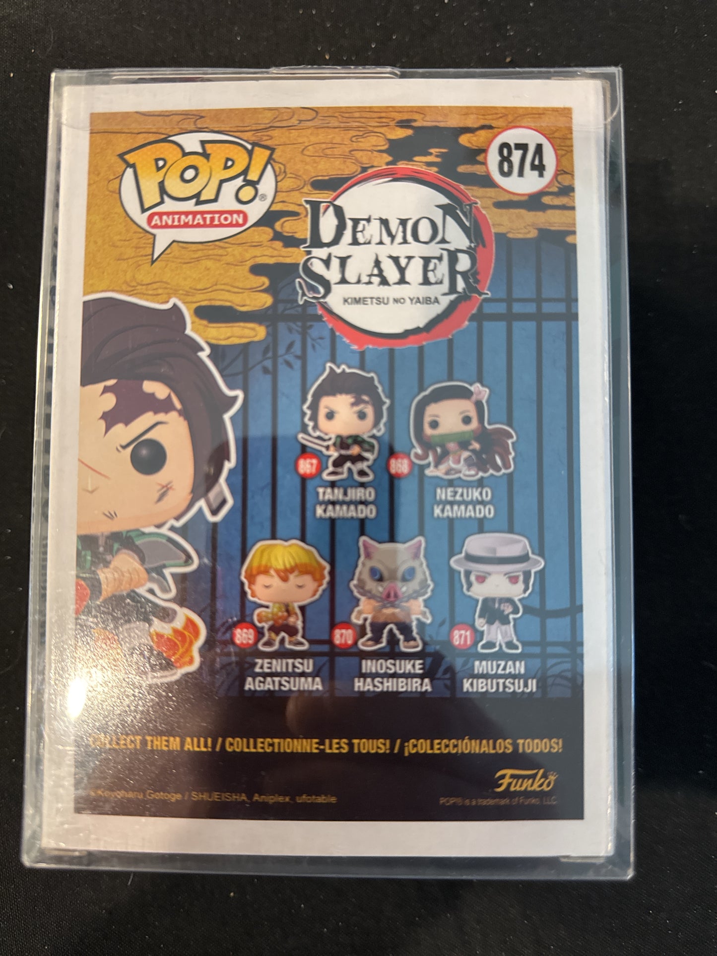 Funko Pop! Demon Slayer #874 Tanjiro Kamado (hinokami kagura dance) Vinyl Figure Soft Case