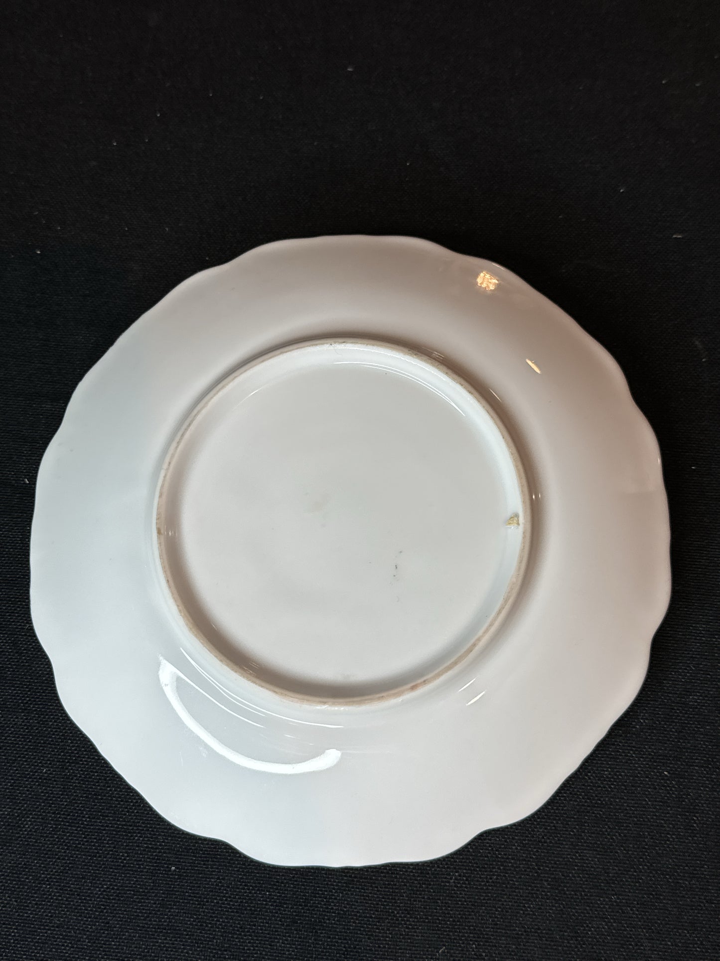 1960s-70s Hand Painted Strawberries Fine China Nappy Plate 6" Wide