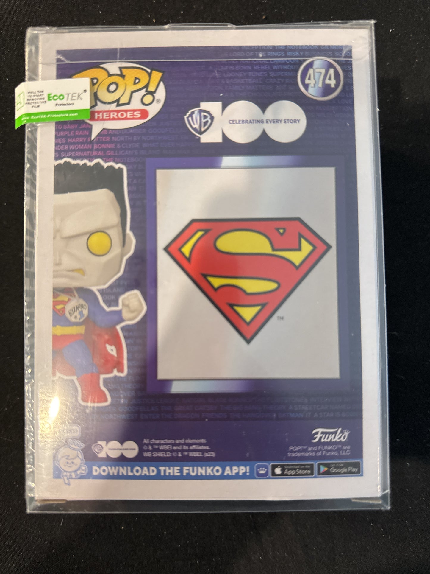 Funko Pop! Heroes WB100 #474 Bizarro Superman Vinyl Figure New in Box w/ Soft Case