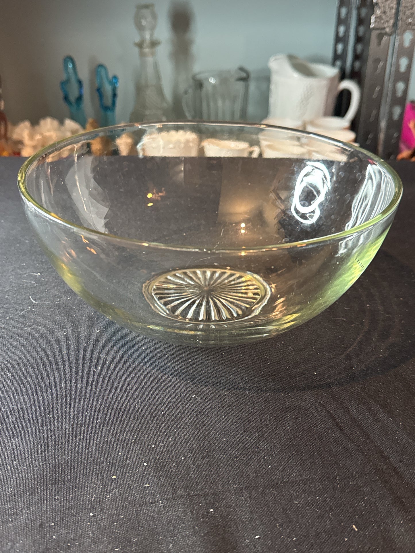 Large Glass Bowl 9" Wide x 4" Tall