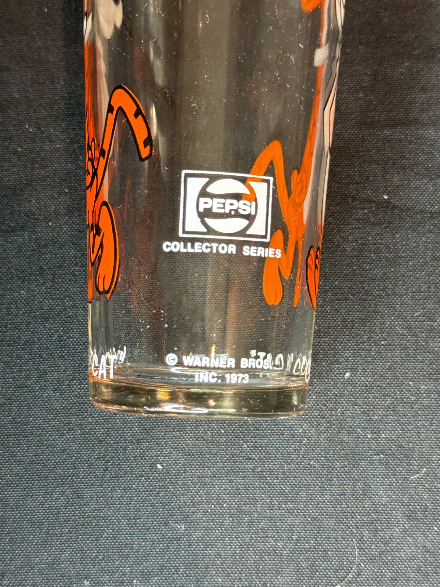 Vintage 1973 Cool Cat Looney Tunes Pepsi Collectors Series Warner Bros. Drinking Glass 6.25" Tall