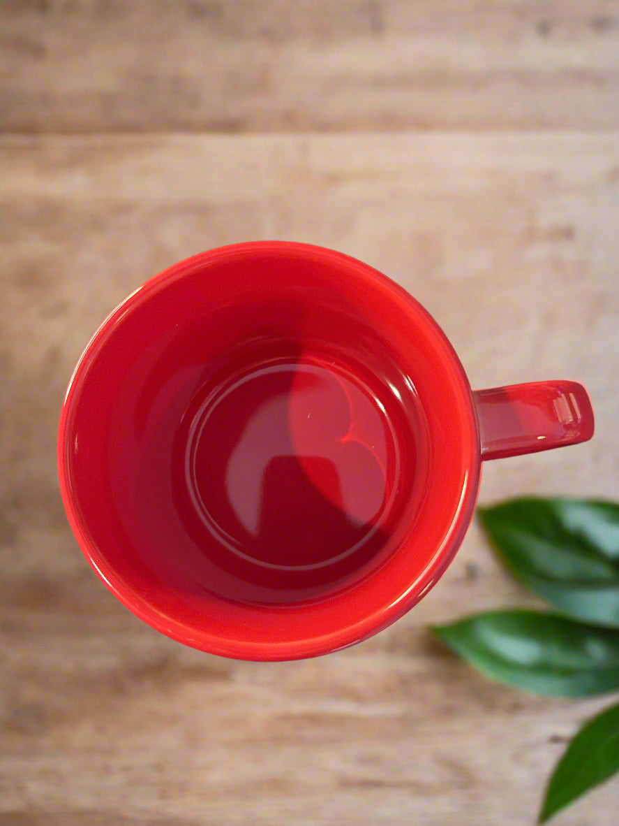 Peanuts Zrike People are Different 20oz Large Coffee Cup Mug Red Interior 4.5" Tall New