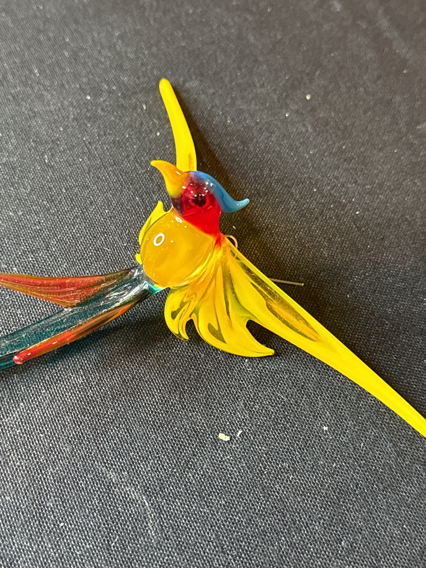 Glass Hanging Bird Ornament Figurine