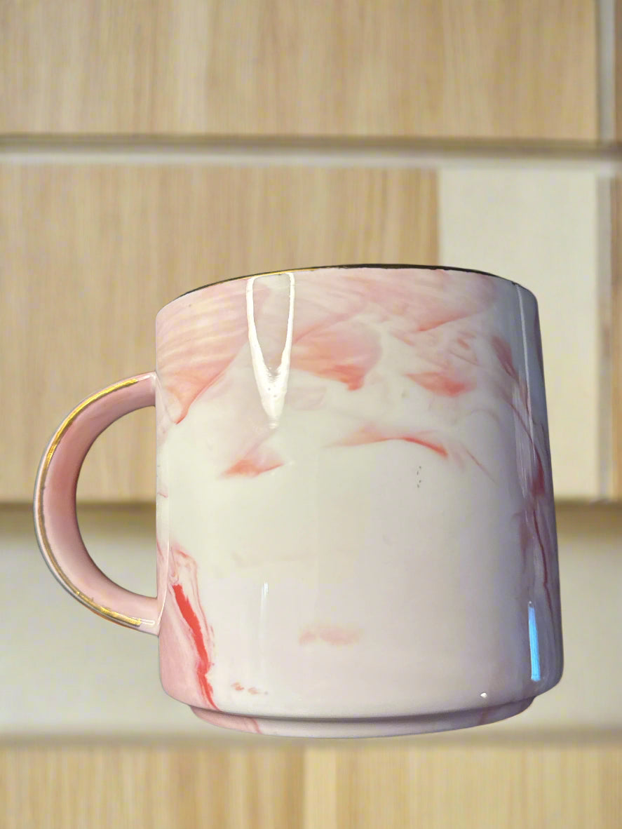 Boss Lady Pink Swirl Coffee Mug Cup 3.5" Tall 12oz by Vinakas One Sided New