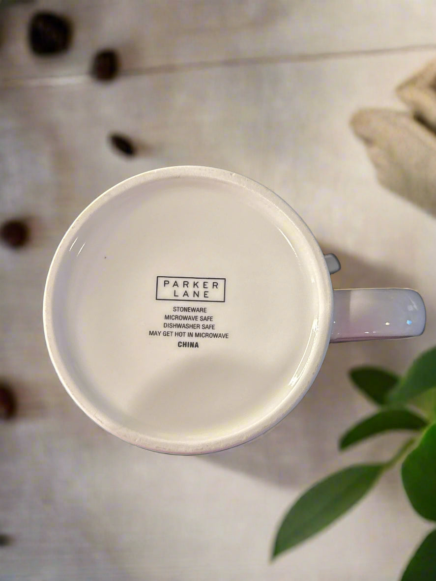 Dog Mug Red Stripe Coffee Cup Mug w/ Ears Sailor Puppy Parker Lane 4 1/8" Tall New