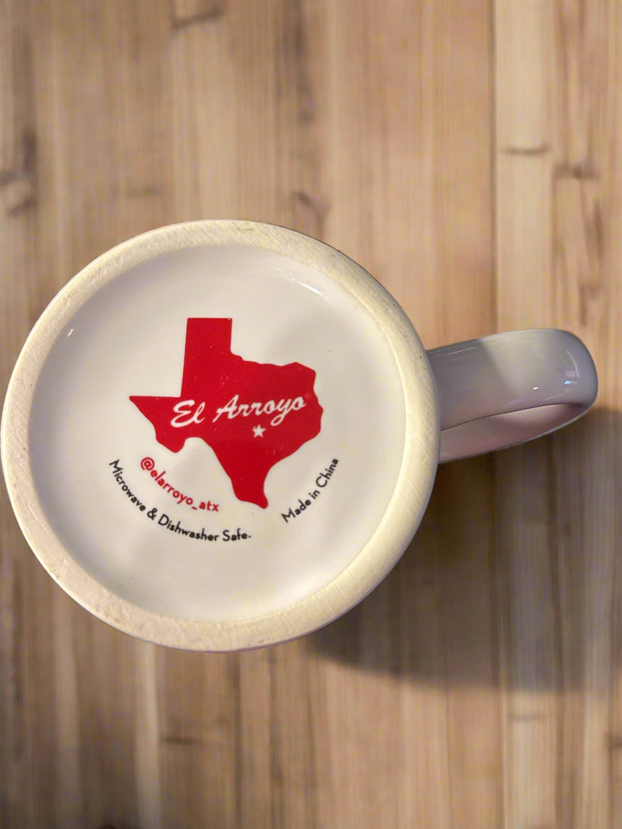 El Arroyo 16oz White BPA Free Motorcycle Dreams Coffee Cup Mug 4.25" Tall