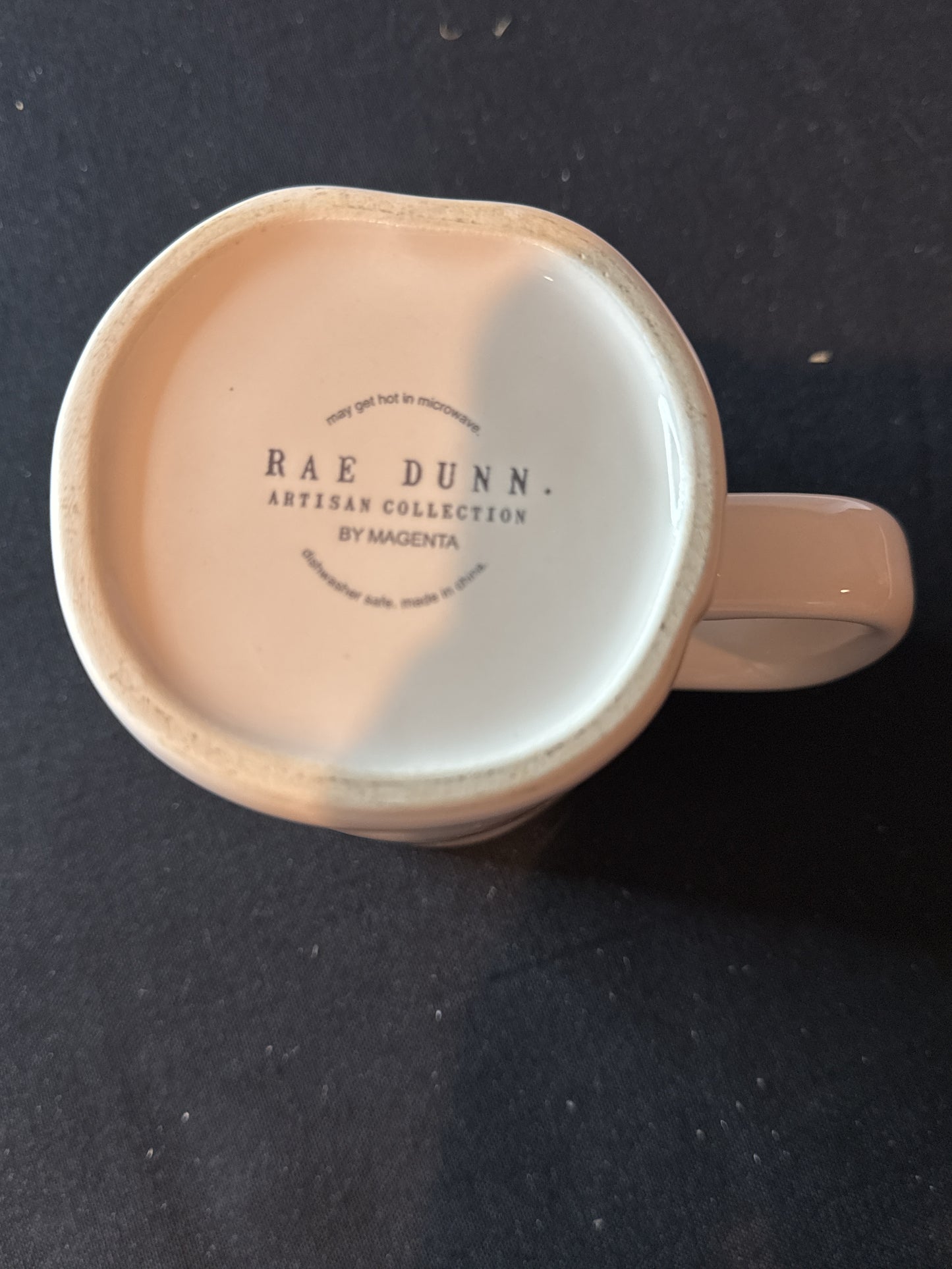 Rae Dunn "Tea" White Coffee Mug Cup Artisan Collection by Magenta 4.5" Tall