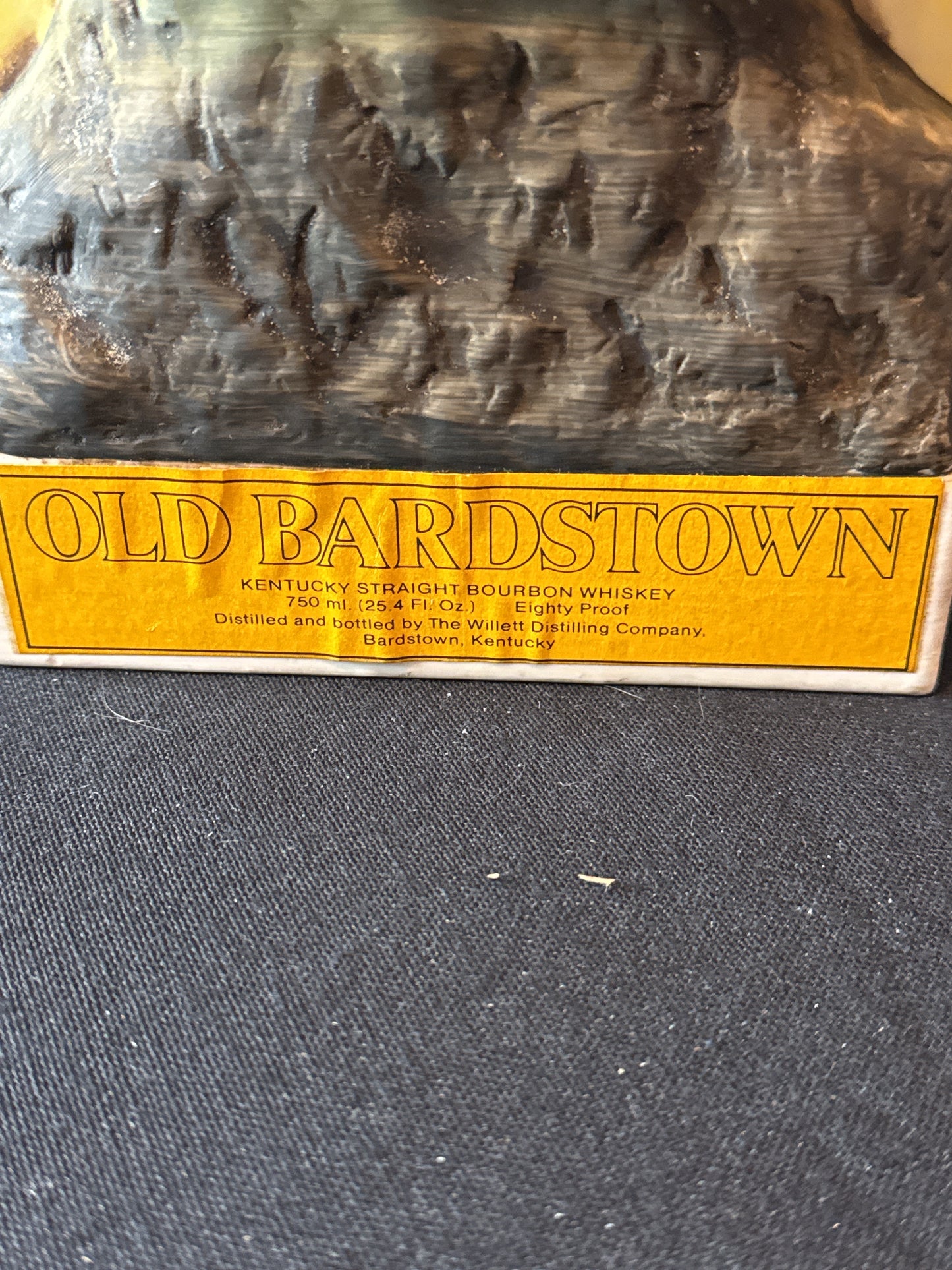 Old Bardstown Surface Miner Decanter Hat Repaired 13.5" Tall