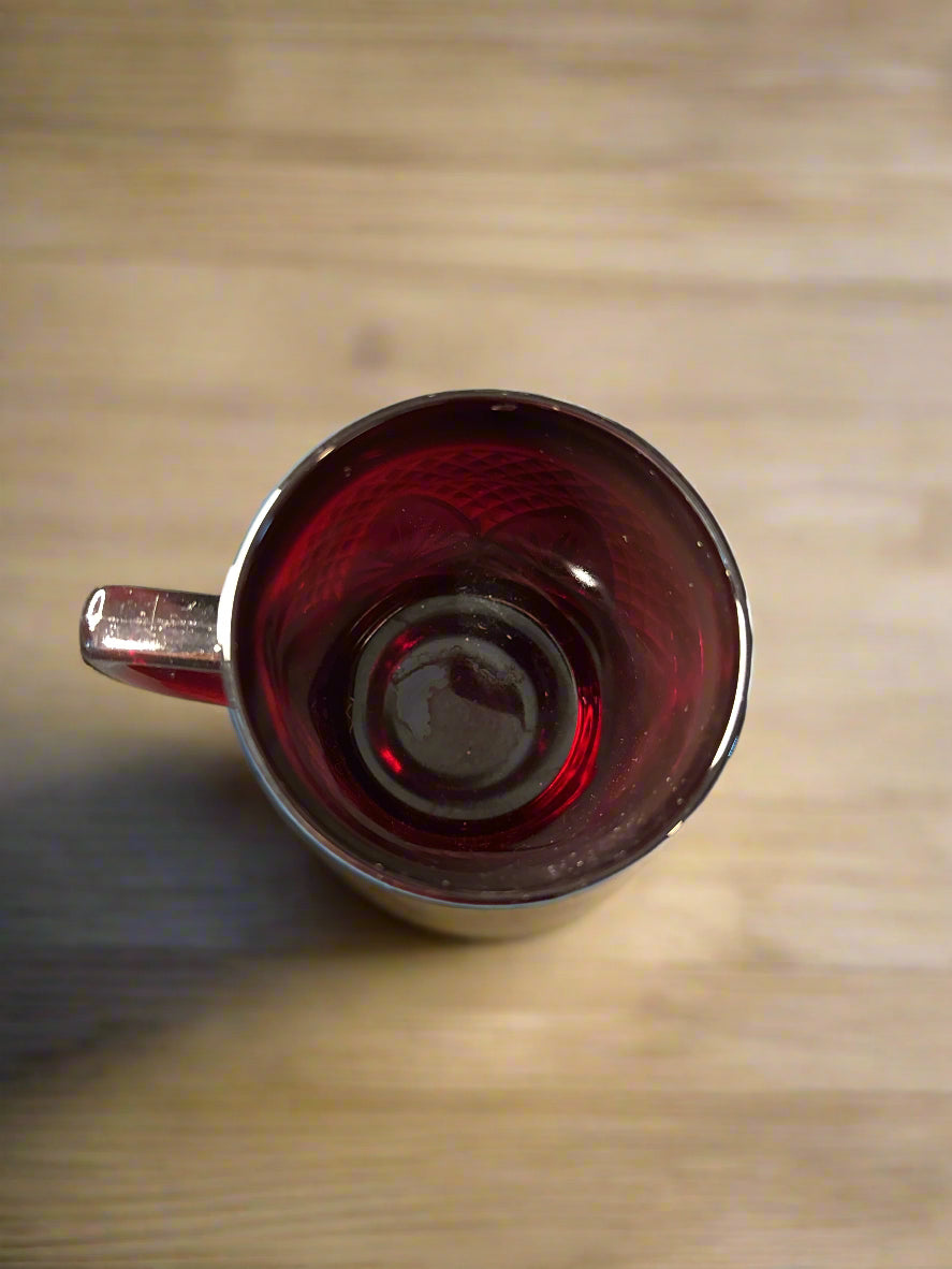 Antique Ruby by Cristal D'Arques-Durand Coffee Mug Cup 3 7/8" Tall Glass