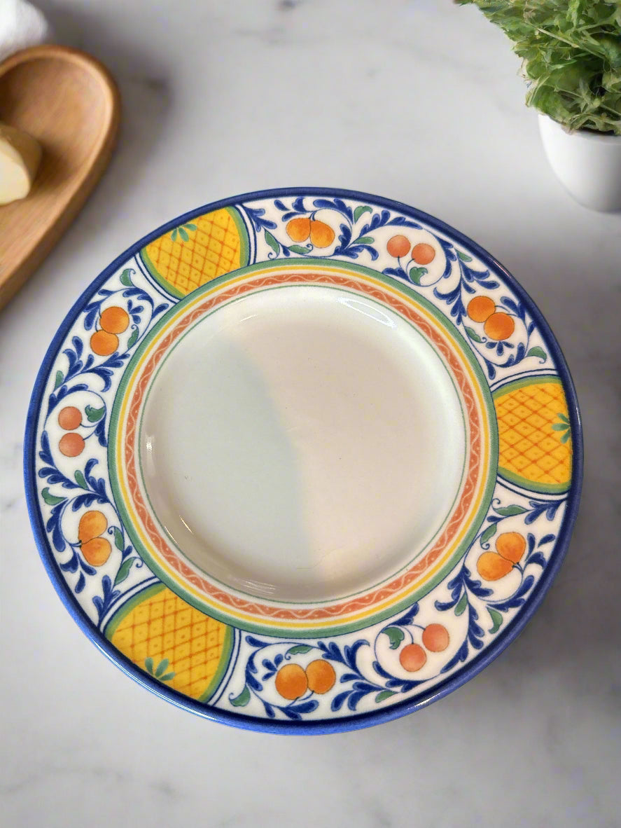 Mikasa Windsor Park Pattern Set of 6 Large Rim Soup Bowls & 7 Saucers/Bread Plates