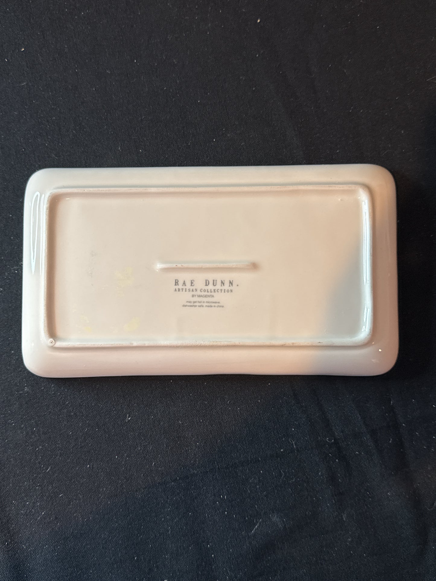 Rae Dunn White Trinkets Tray Ceramic 9" x 5" Artisan Collection by Magenta