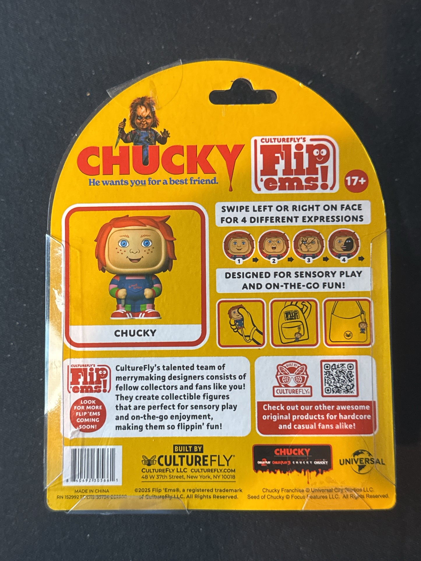 Chucky Culturefly's Flip 'ems 4 Different Expressions Action Figure New in Box