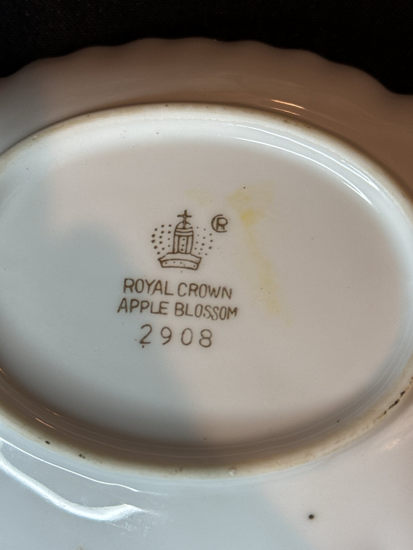Royal Crown (Japan) "Apple Blossom" #2908 Nut & Candy Dish 6.5" x 5"