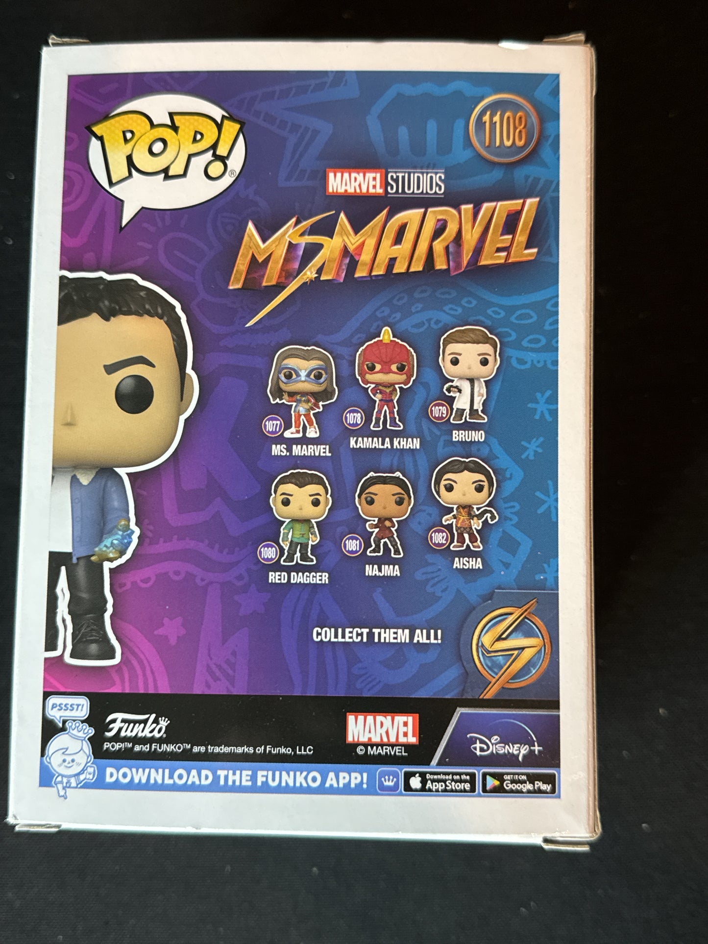 Funko Pop! Marvel Ms. Marvel: #1108 Kamran Target Exclusive Bobble Head NIB