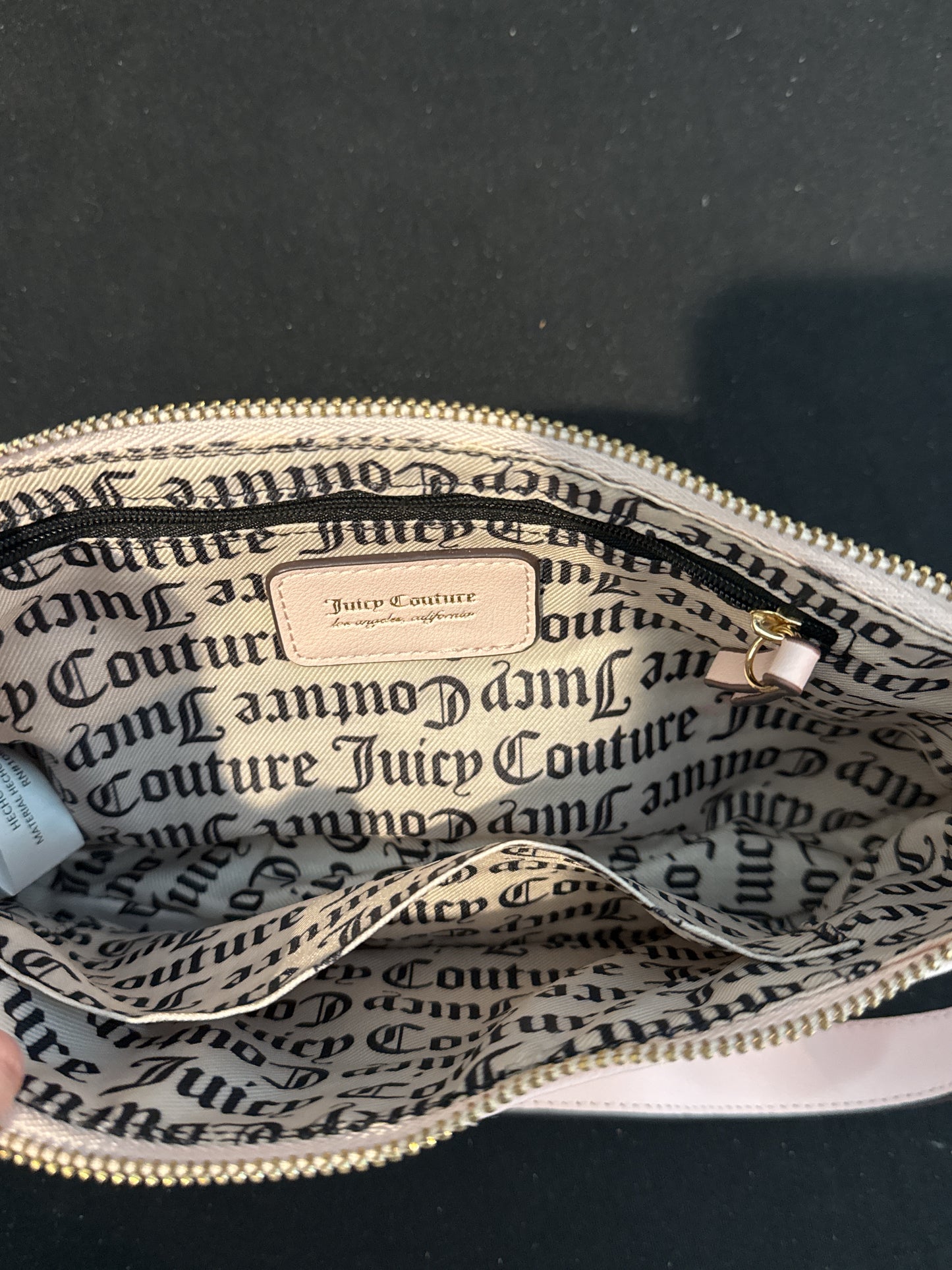 Juicy Couture Fashionista Shoulder Bag Powder Blush Purse 11.5" x 6"