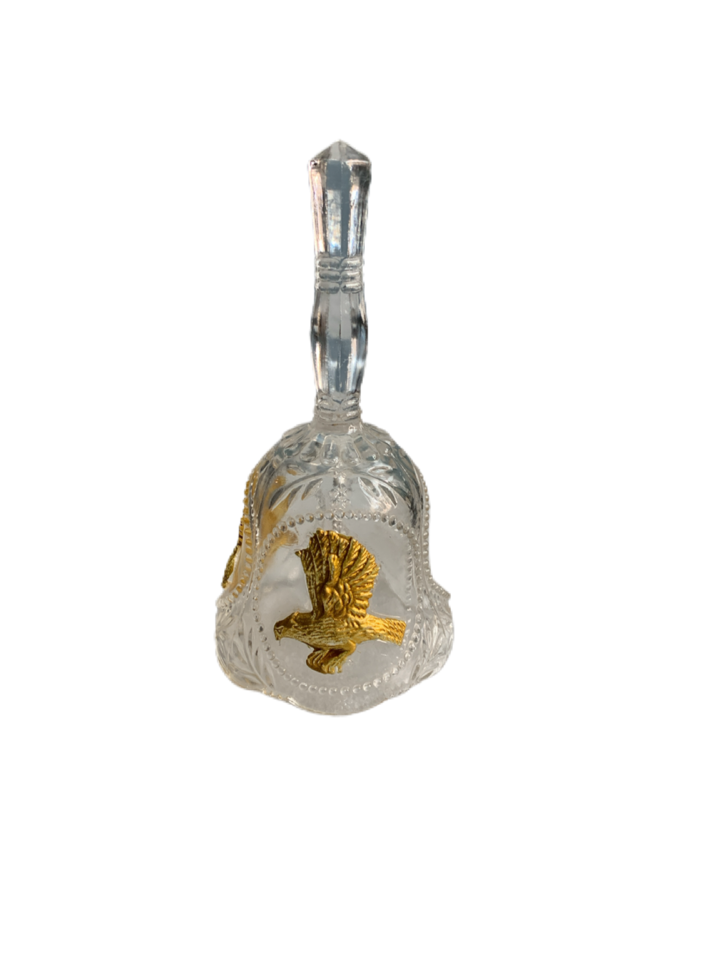 Glass Bell with Pledge of Allegiance and Eagles 5" High